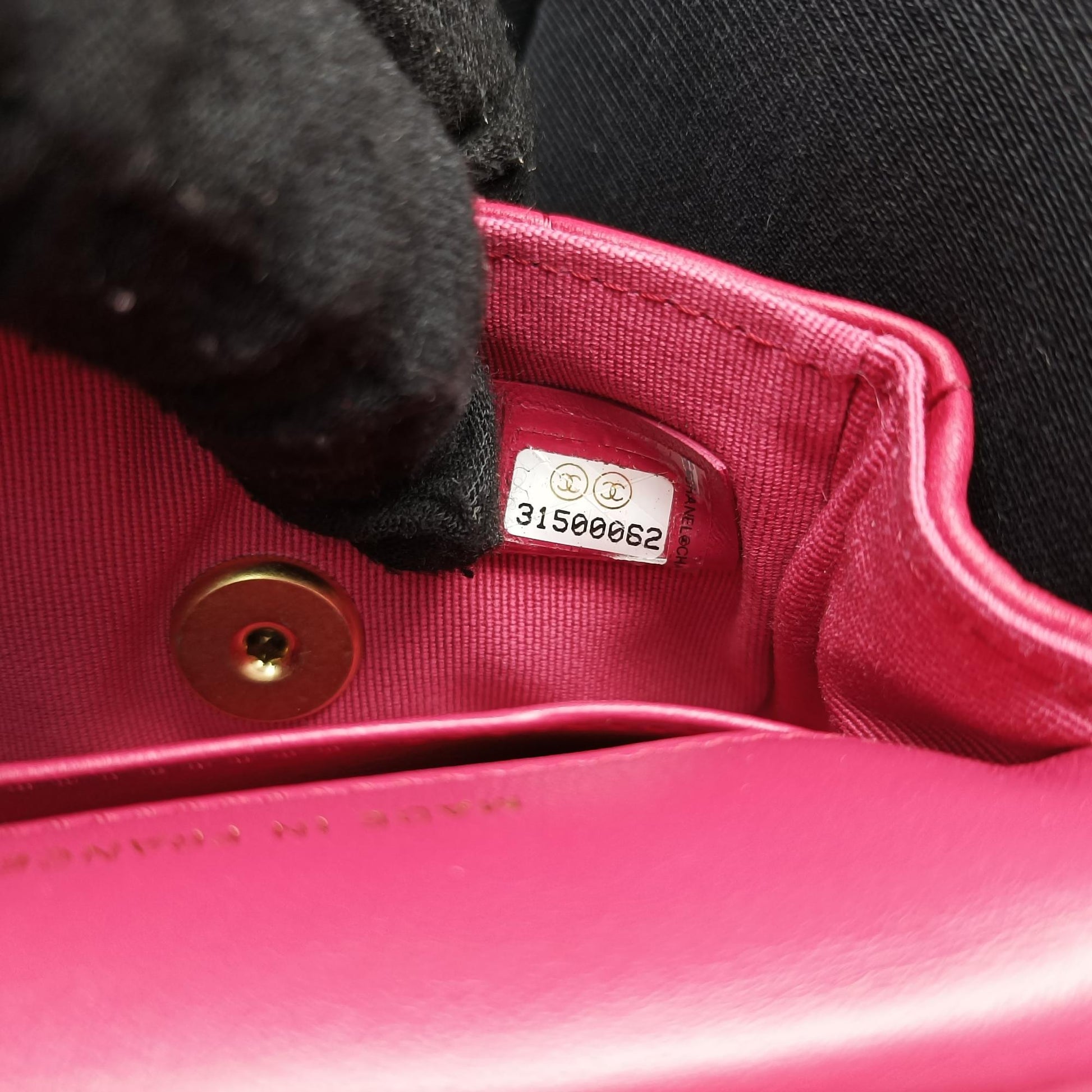 シャネル Chanel ショルダーバッグ レディース レディ ハンドル フラップ カード ホルダー ローズ レッド ラムスキン AP2271 31500062