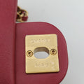 シャネル Chanel ショルダーバッグ レディース レディ ハンドル フラップ カード ホルダー ローズ レッド ラムスキン AP2271 31500062