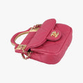 シャネル Chanel ショルダーバッグ レディース レディ ハンドル フラップ カード ホルダー ローズ レッド ラムスキン AP2271 31500062