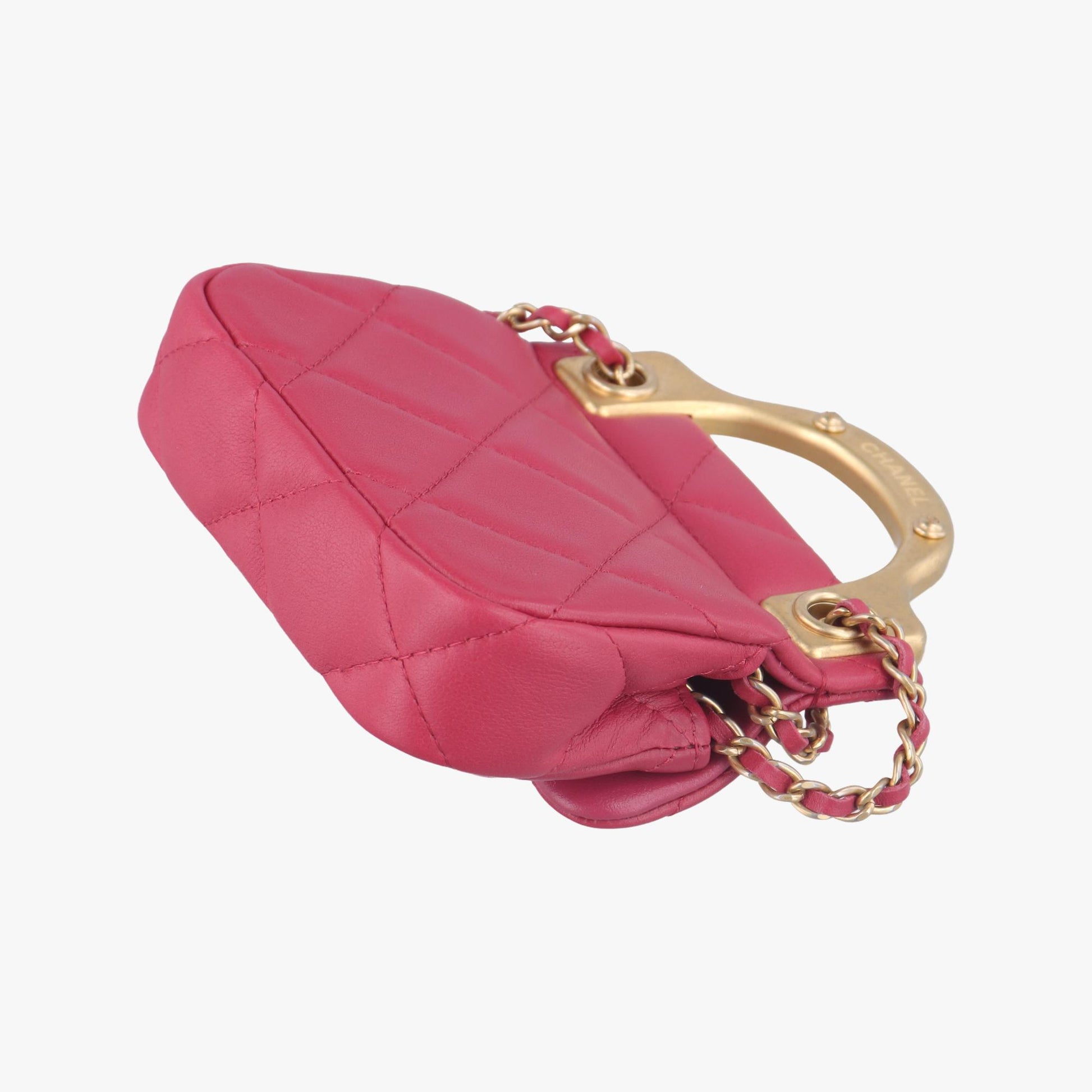 シャネル Chanel ショルダーバッグ レディース レディ ハンドル フラップ カード ホルダー ローズ レッド ラムスキン AP2271 31500062