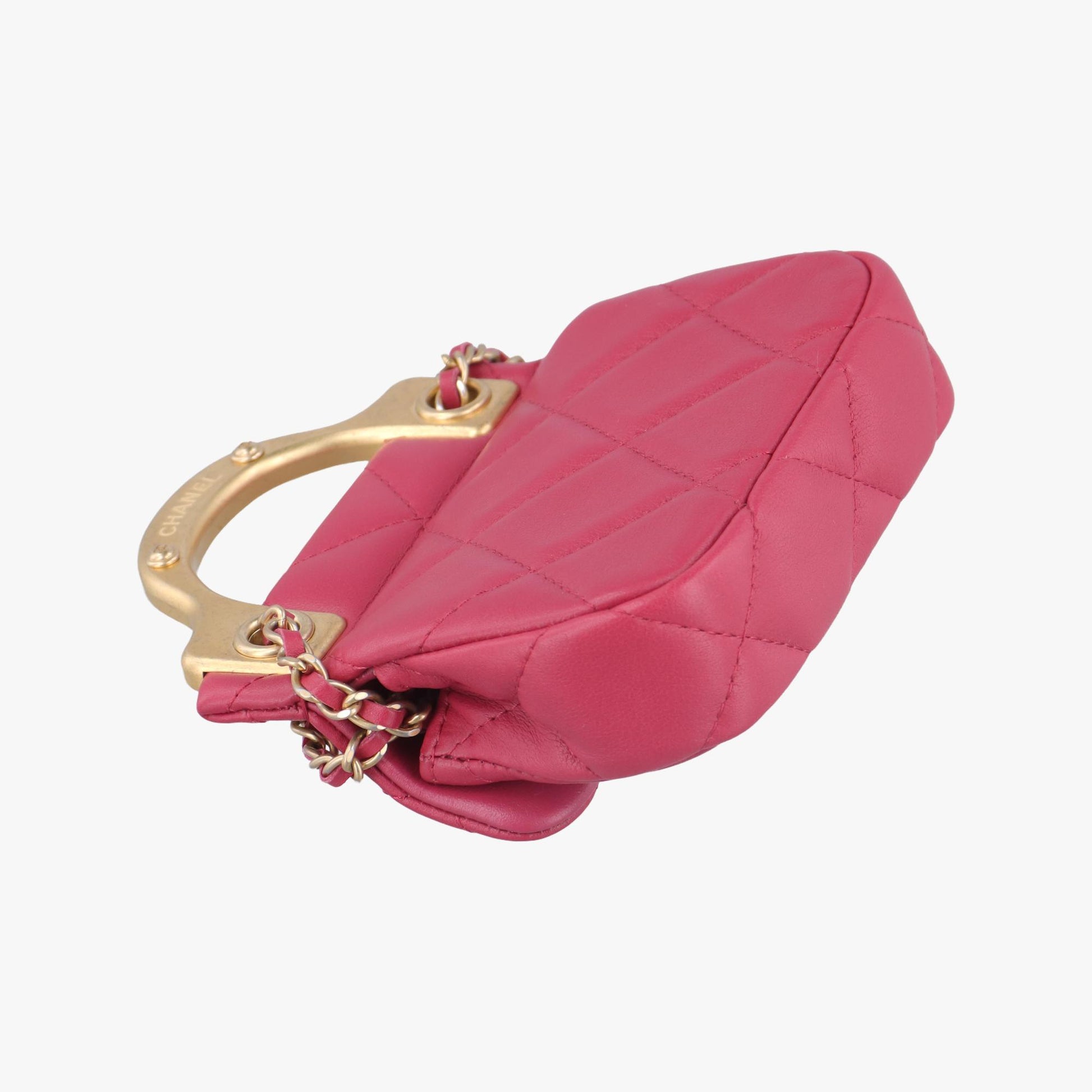 シャネル Chanel ショルダーバッグ レディース レディ ハンドル フラップ カード ホルダー ローズ レッド ラムスキン AP2271 31500062