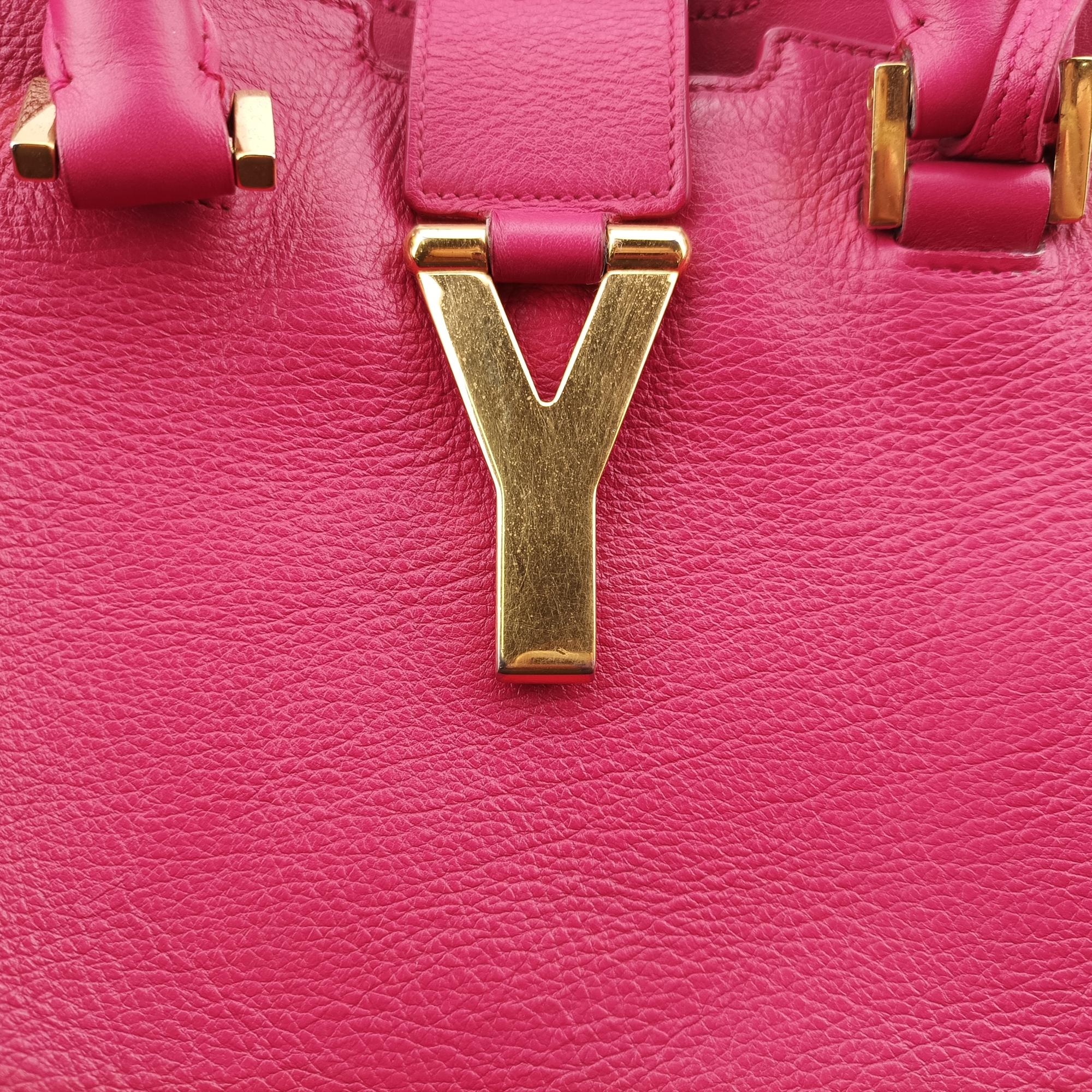 イヴサンローラン Yves saint Laurent ショルダーバッグ レディース Yライン プチカバス ローズ レッド レザー LTH311210.1213