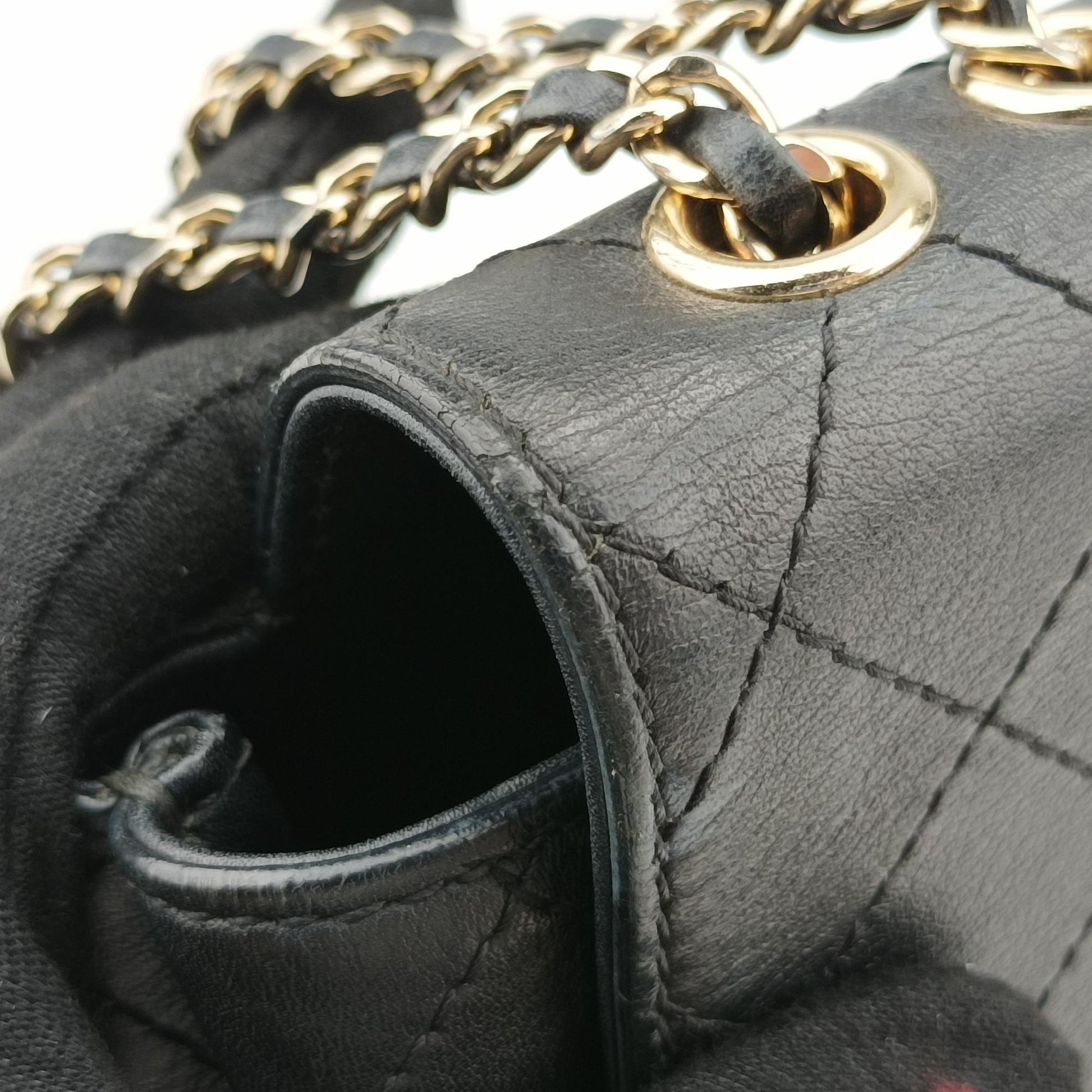 Covered CC Flap Black leather AS0534 27693644マトラッセ カバード CC フラップ ブラック レザー AS0534 27693644