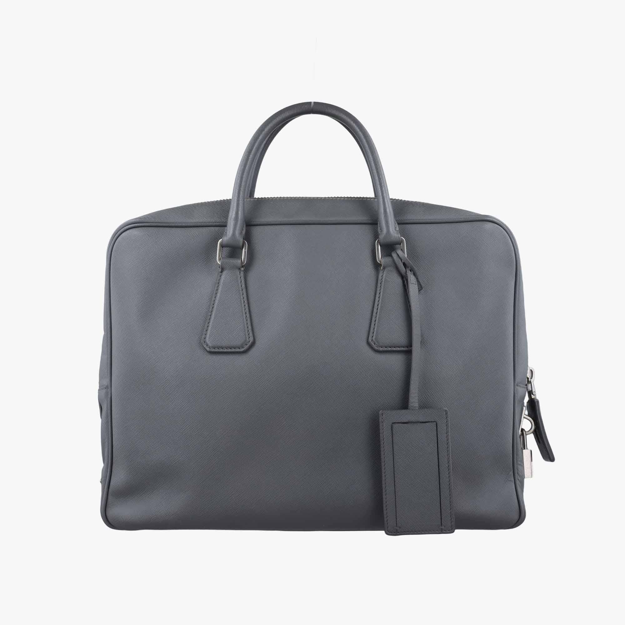 プラダ Prada ハンドバッグ レディース ブリーフケース  ビジネスバッグ グレー サフィアーノレザー VS305M 204 58/N