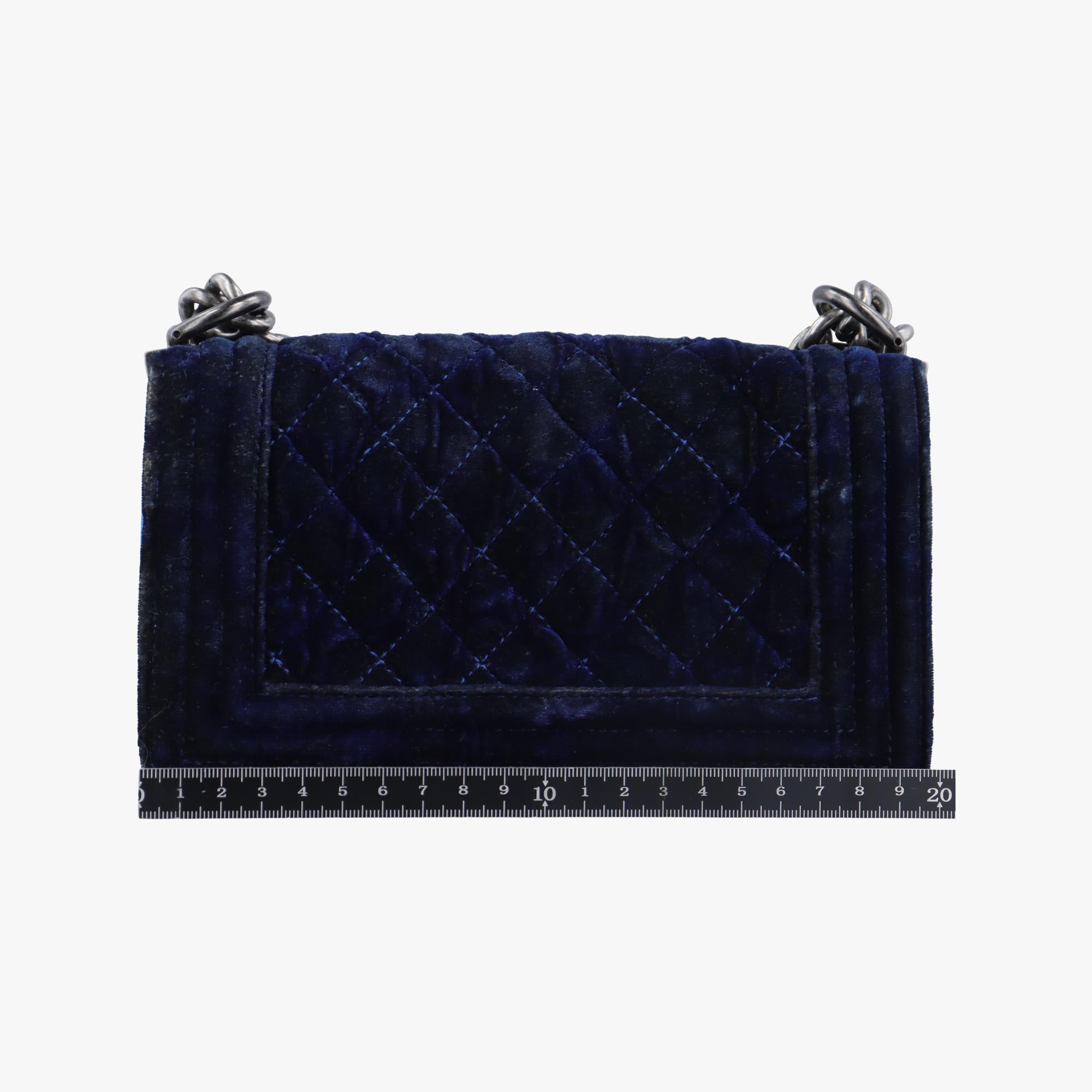 シャネル Chanel ショルダーバッグ レディース ボーイシャネル ブルー ベロア A67416 17119457