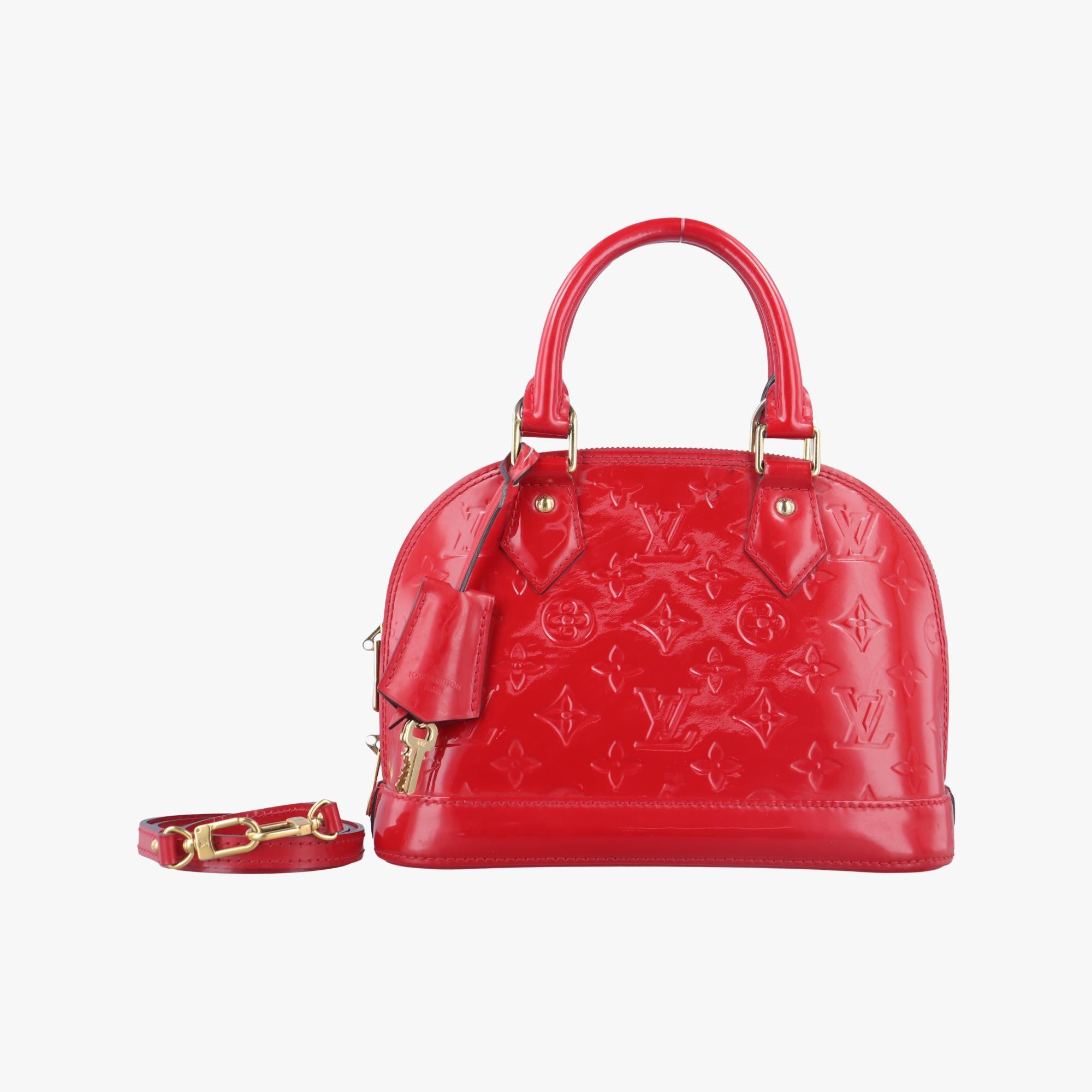 ルイヴィトン Louis Vuitton ショルダーバッグ レディース アルマBB レッド ヴェルニ M90174 FL0136