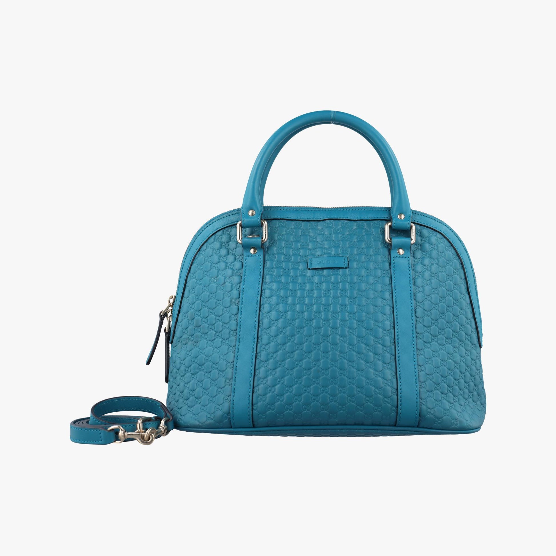 グッチ Gucci ショルダーバッグ レディース マイクログッチシマ ブルー レザー 449663 I023185055