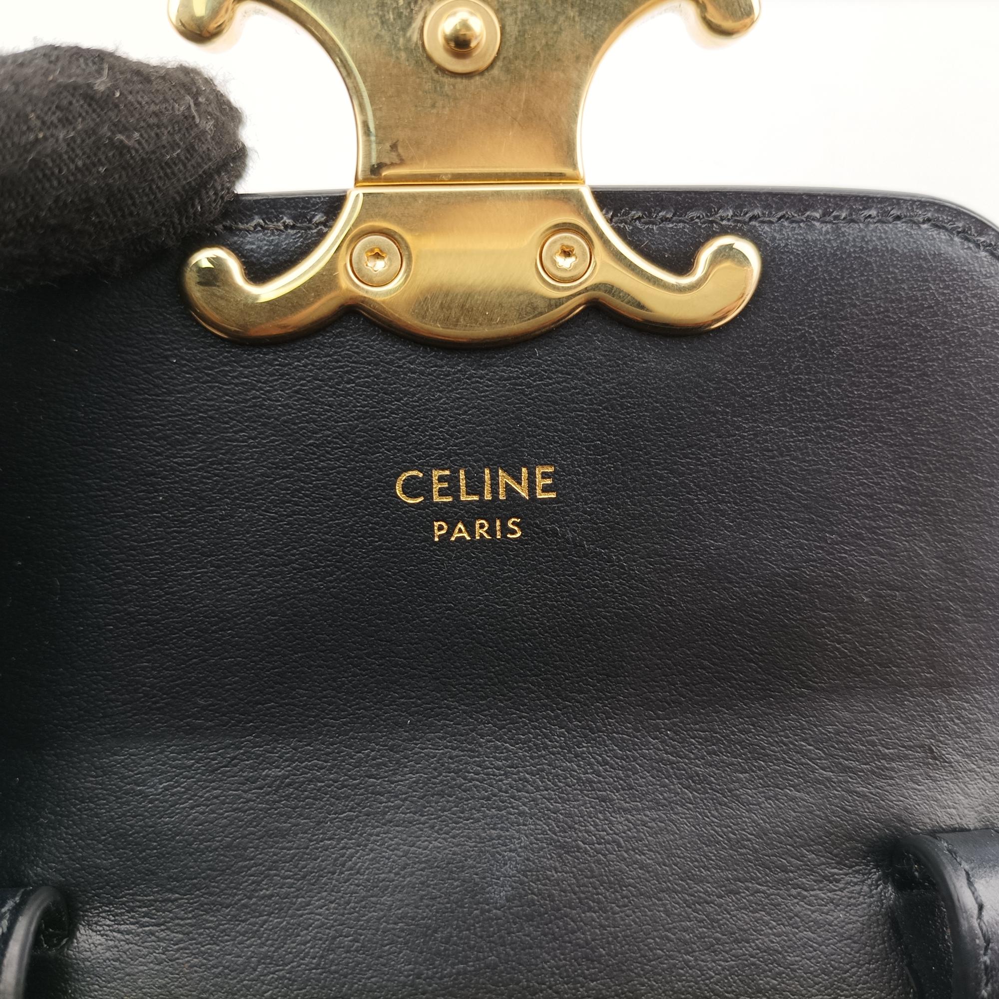 セリーヌ Celine ショルダーバッグ レディース ミニ トリオンフ ブラック レザー F-RG-1292