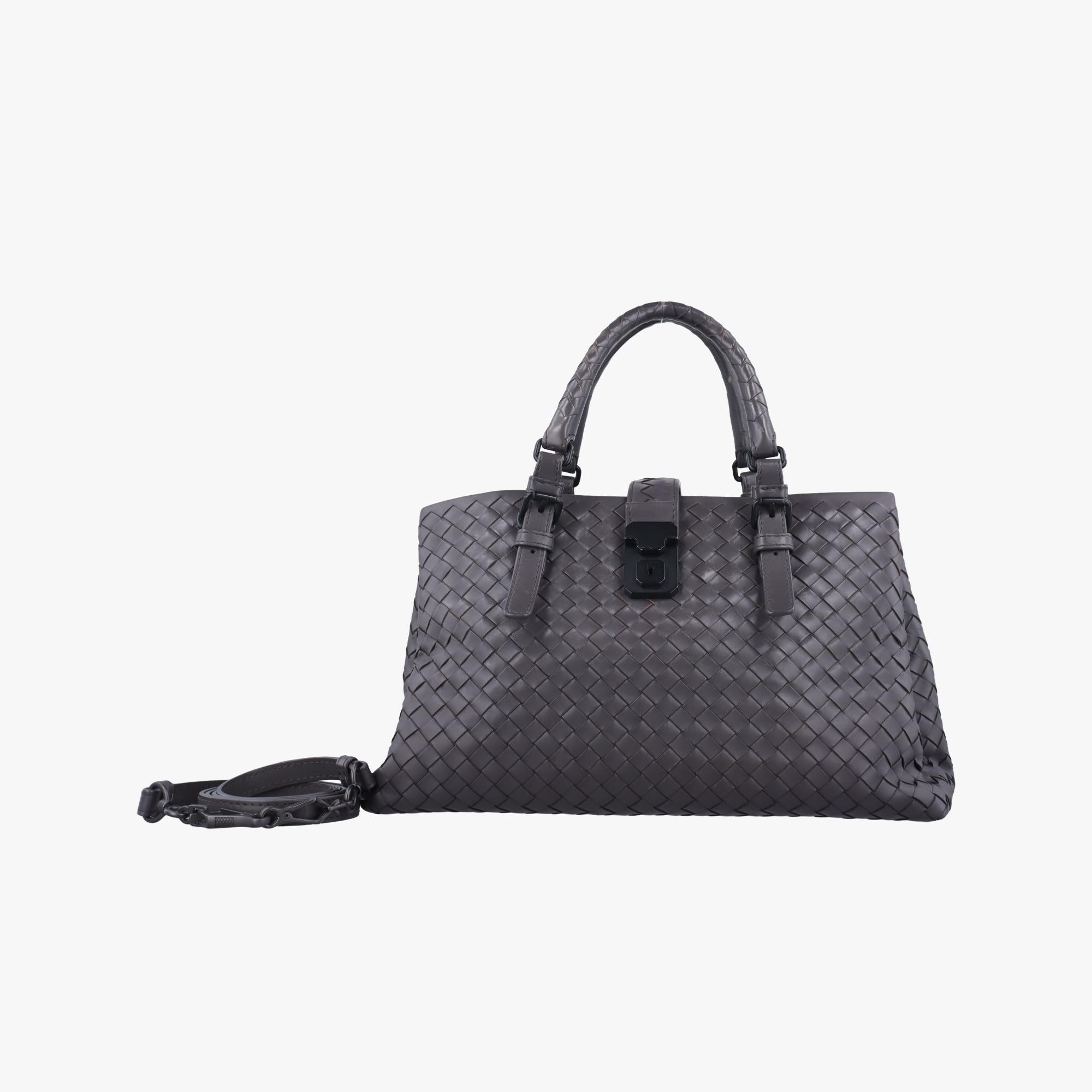 ボッテガヴェネタ Bottega Veneta ショルダーバッグ レディース ローマ イントレチャート グレー レザー B00645387B