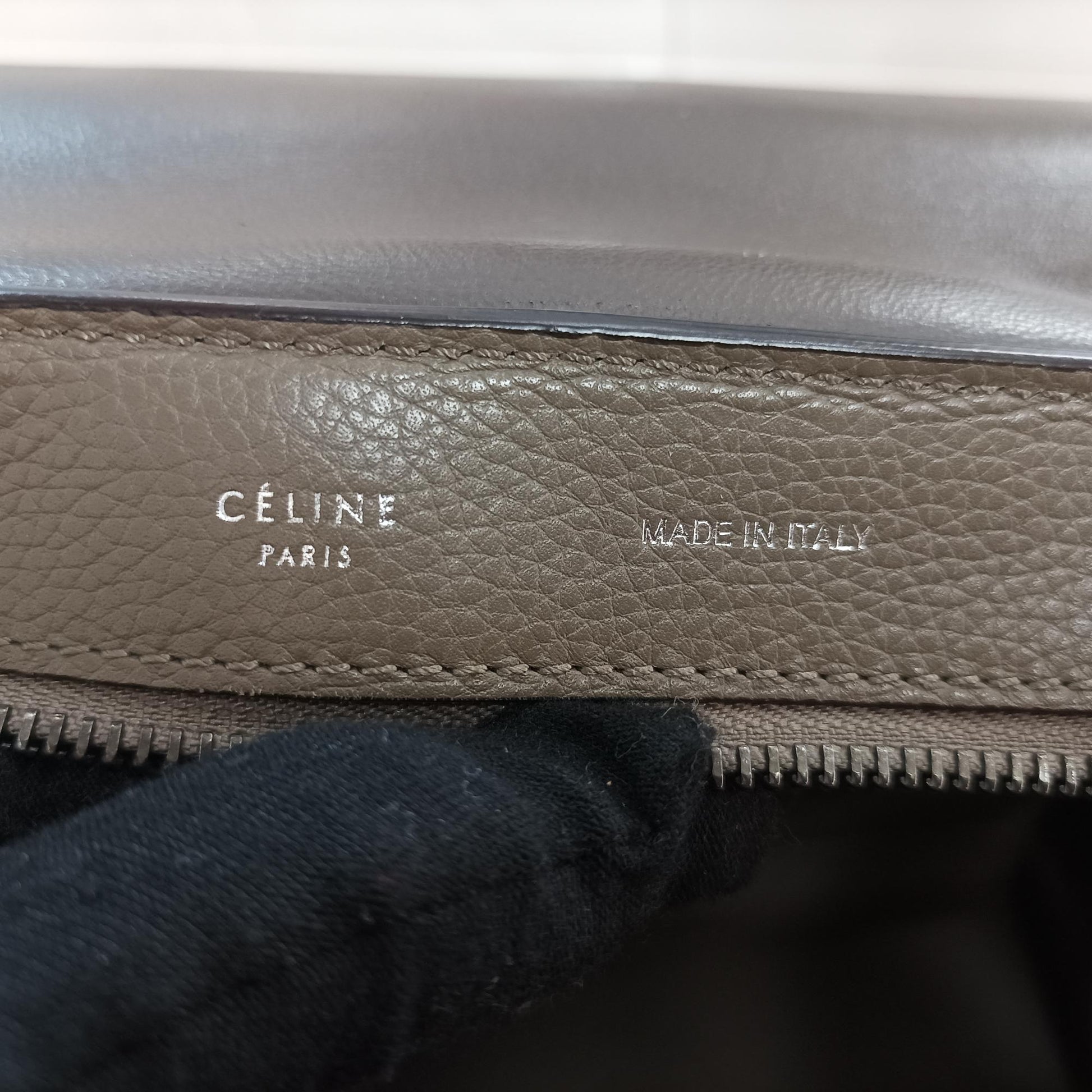 セリーヌ Celine ショルダーバッグ レディース トラペーズミディアム グレー レザー F-AT-0123 F-MM-0133