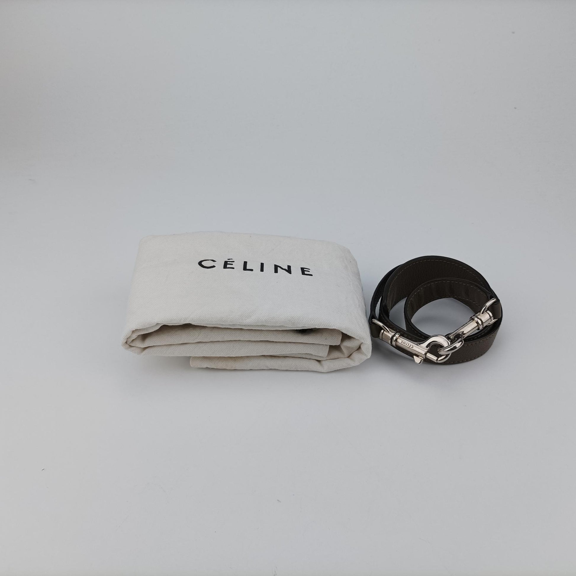 セリーヌ Celine ショルダーバッグ レディース トラペーズミディアム グレー レザー F-AT-0123 F-MM-0133