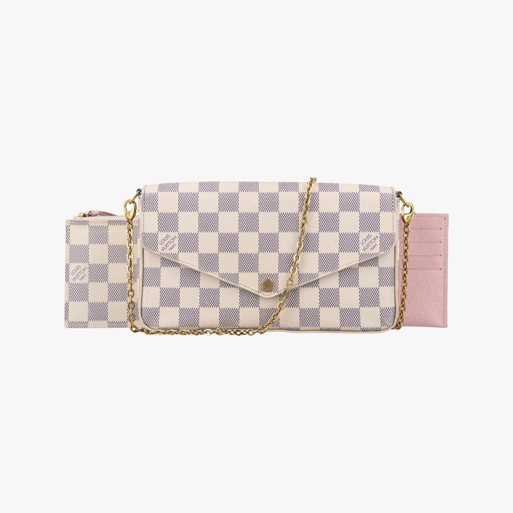 ルイヴィトン Louis Vuitton ショルダーバッグ レディース ポシェットフェリシー ホワイト ダミエキャンバス N63106 MI4126