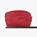 グッチ Gucci ショルダーバッグ レディース GGマーモント レッド レザー 448065 F028010459