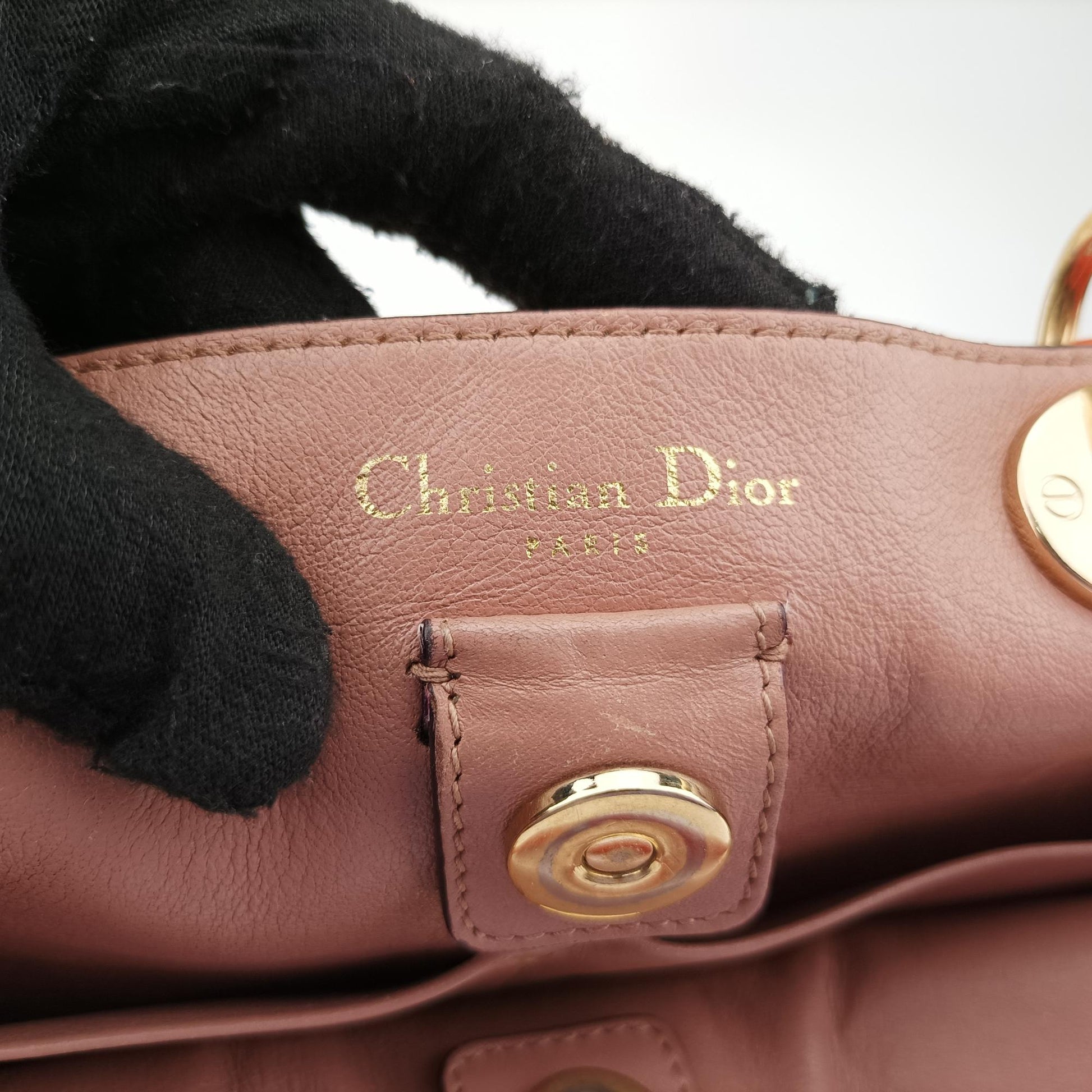 クリスチャンディオール Christian Dior ショルダーバッグ レディース ディオリッシモ オレンジ レザー 09-MA-0113