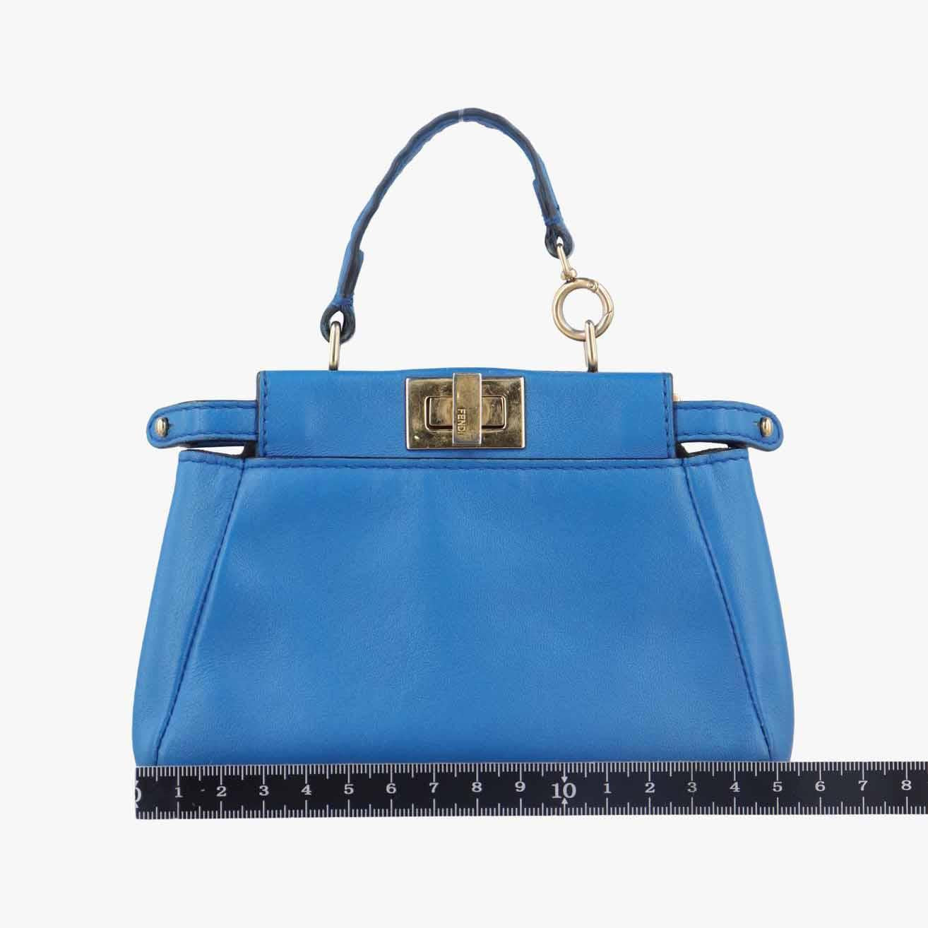 フェンディ Fendi ショルダーバッグ レディース マイクロピーカブー ブルー レザー 8M0355-K47-159-9290