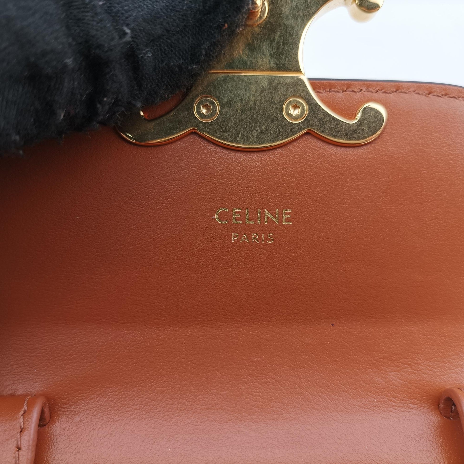 セリーヌ Celine ショルダーバッグ レディース ミニトリオンフ ブラウン PVCコーティングキャンバス W-IE-3203