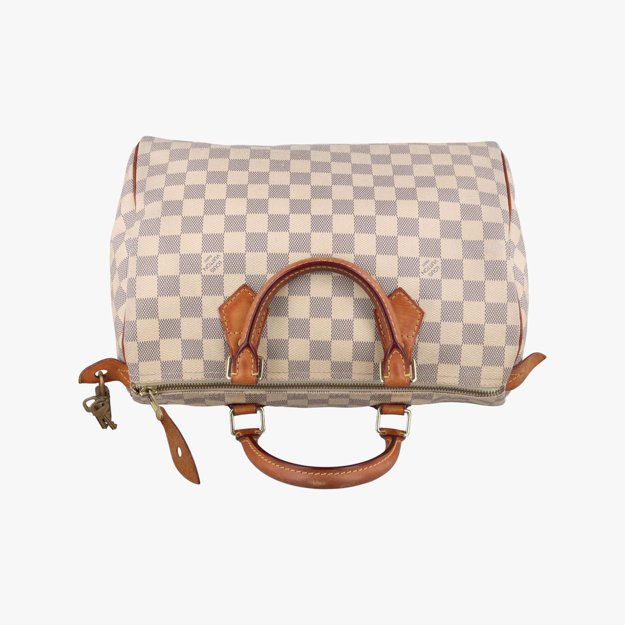 ルイヴィトン Louis Vuitton ボストンバッグ レディース スピーディ30 ホワイト ダミエキャンバス N41533 BA0174