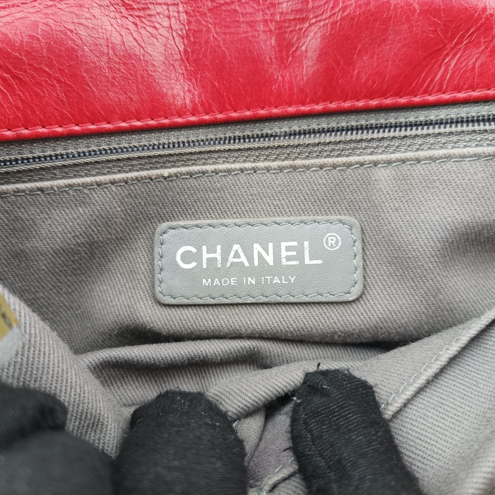 シャネル Chanel ショルダーバッグ レディース フロント チェーン シングル フラップ レッド レザー A67702 18025468