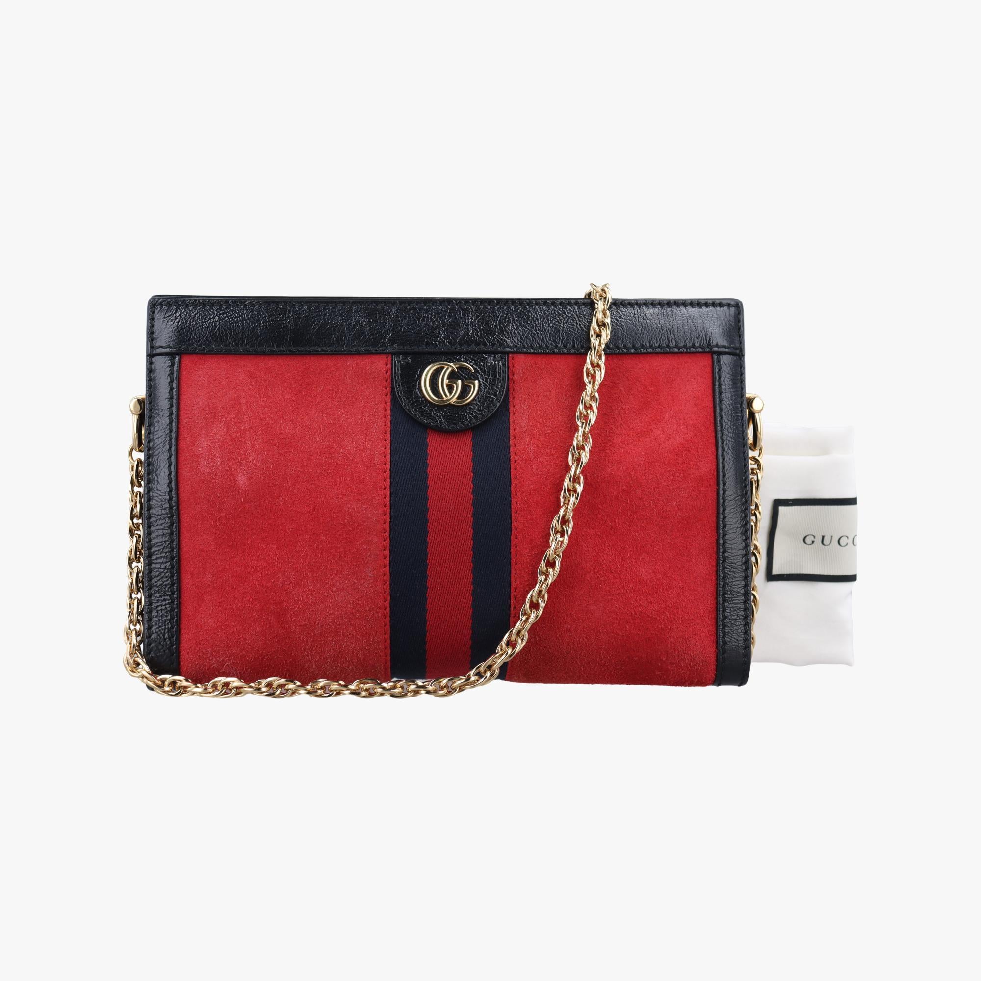 グッチ Gucci ショルダーバッグ レディース オフィディア レッド スエード×レザー 503877 H026528035