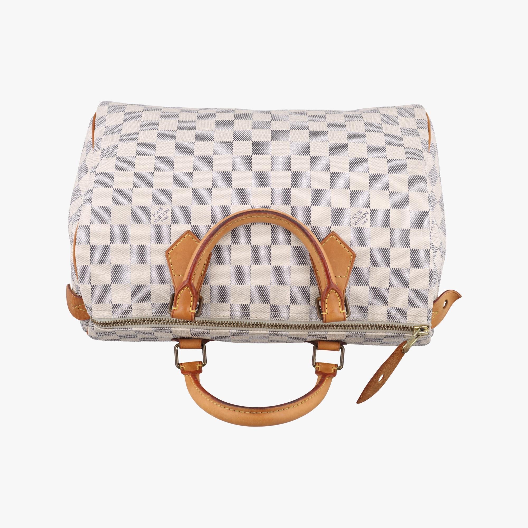 ルイヴィトン Louis Vuitton ボストンバッグ レディース スピーディ30 ホワイト ダミエキャンバス N41533 DU0141