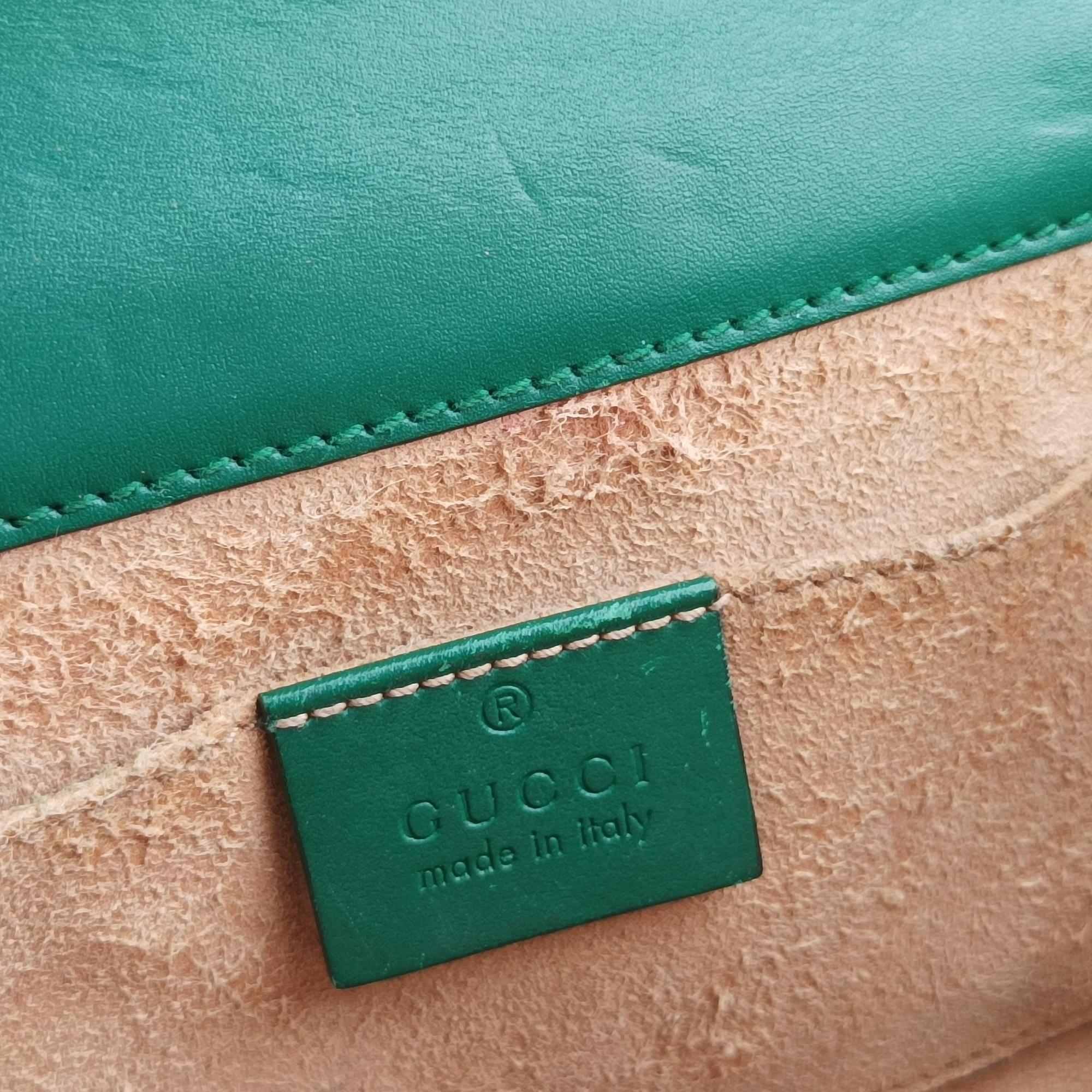 グッチ Gucci ショルダーバッグ レディース パドロック グリーン レザー 409487 G019658151