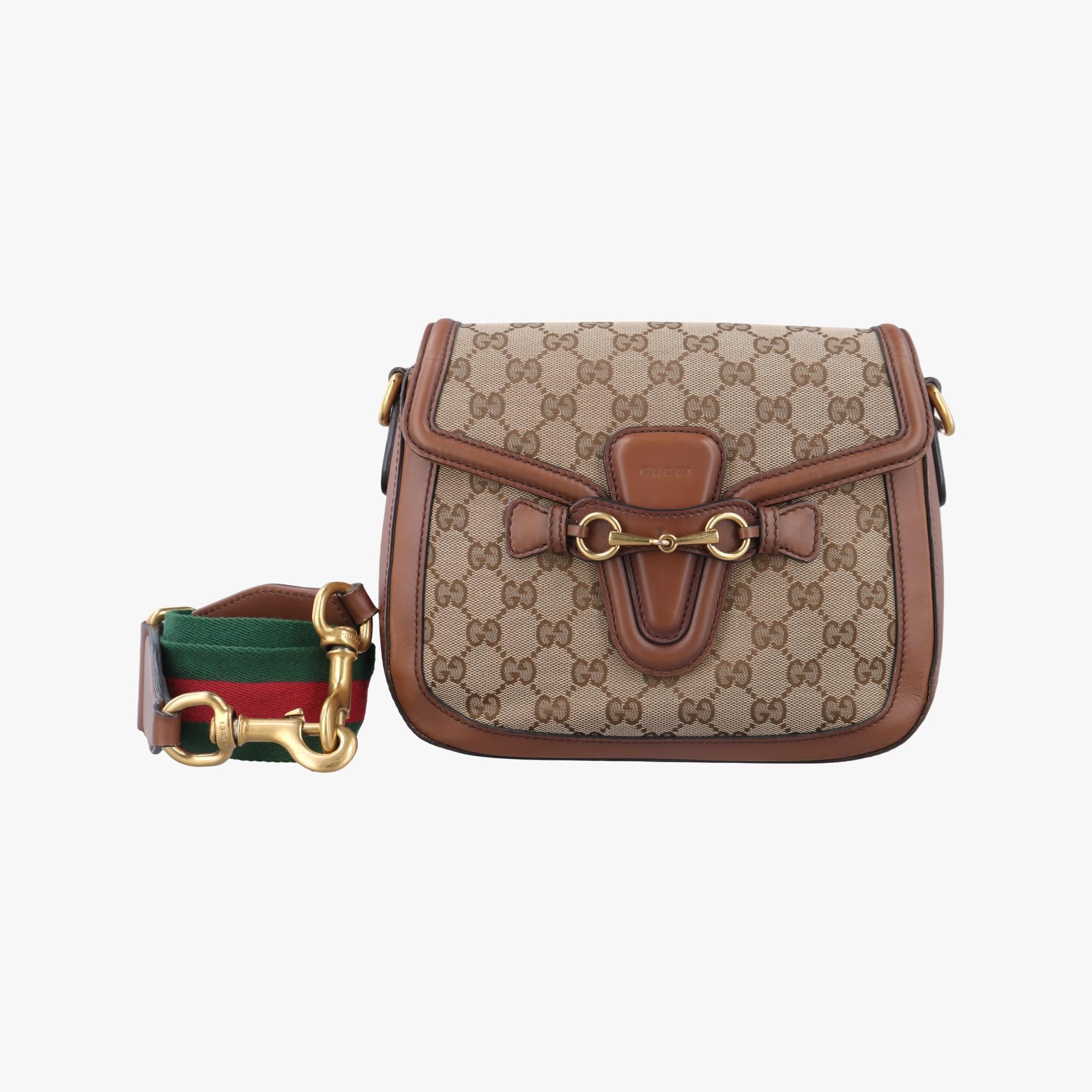 グッチ Gucci ショルダーバッグ レディース レディ ウェブ カーキ ファブリック×レザー 383848 B018083694