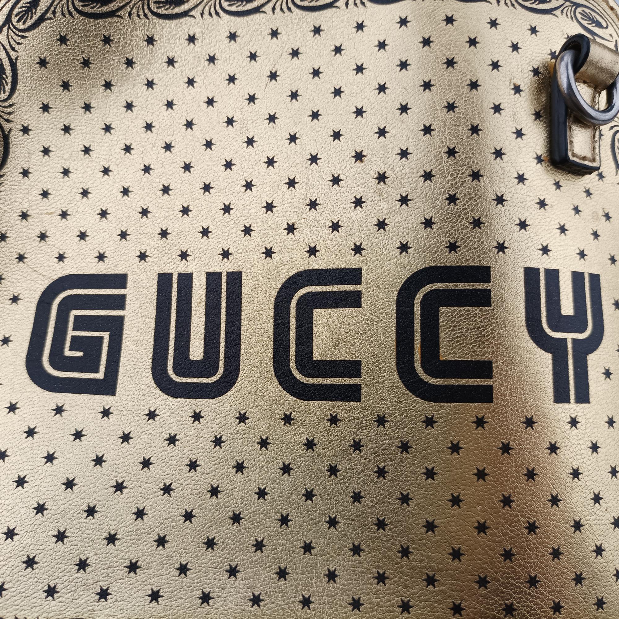 グッチ Gucci ショルダーバッグ レディース セガ コラボ GUCCYプリント ゴールド レザー 511189 A024878559