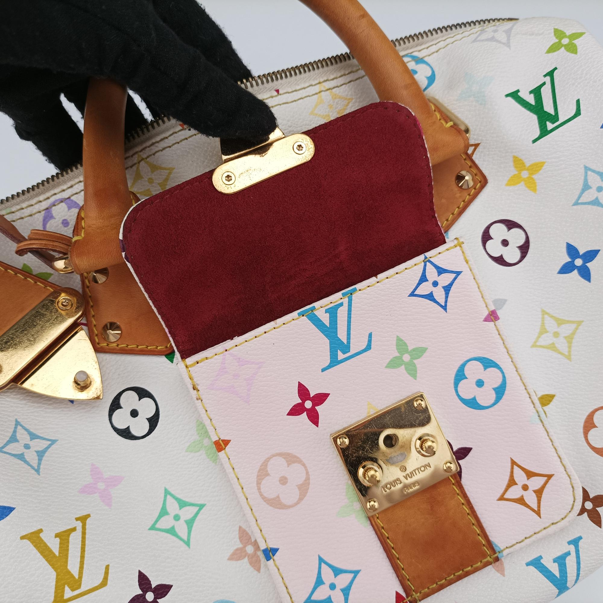 ルイヴィトン Louis Vuitton ボストンバッグ レディース スピーディ30 ホワイト モノグラム マルチカラー M92643 RI2104