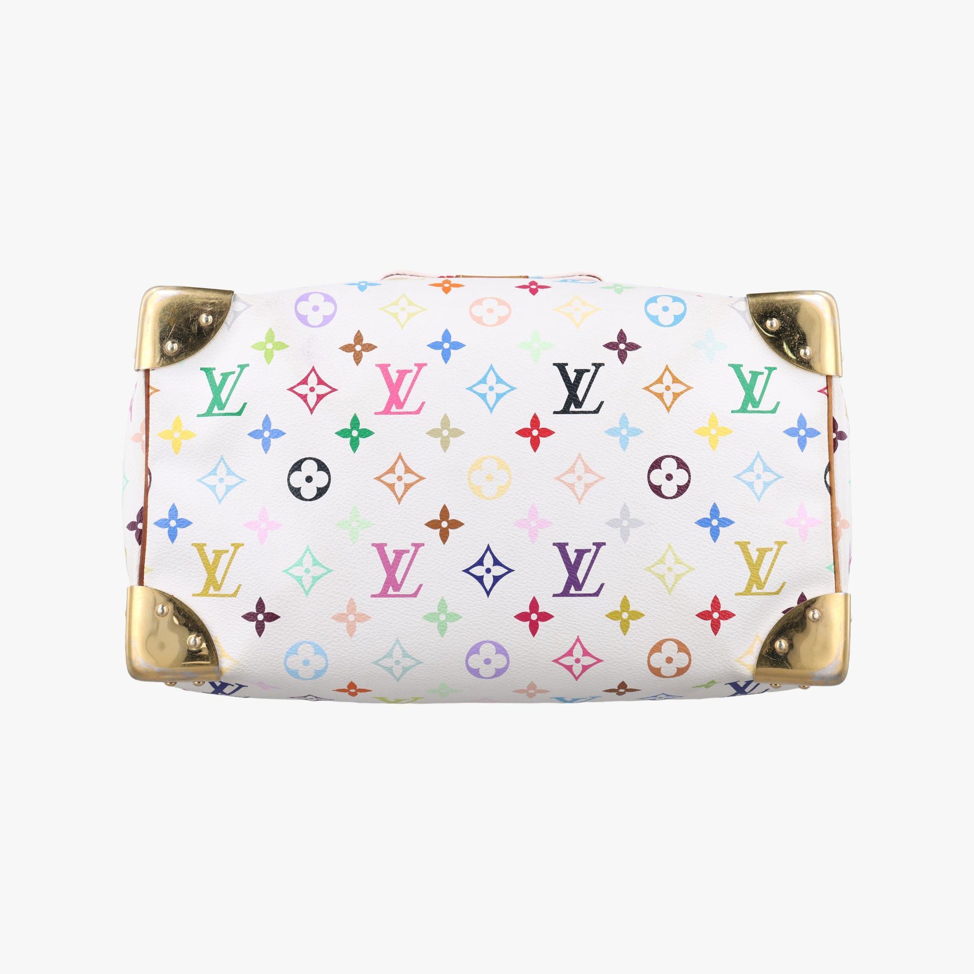 ルイヴィトン Louis Vuitton ボストンバッグ レディース スピーディ30 ホワイト モノグラム マルチカラー M92643 RI2104