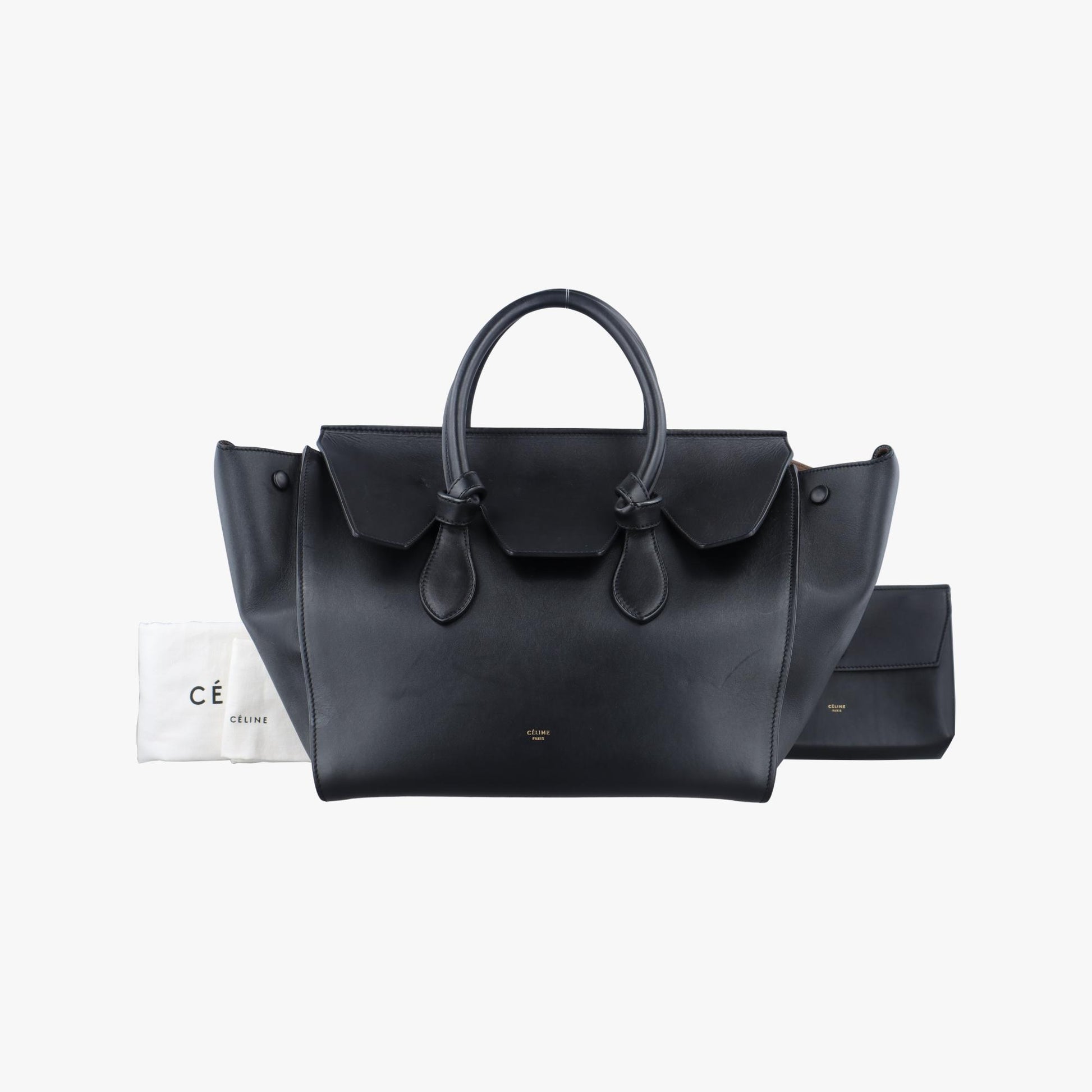 セリーヌ Celine ハンドバッグ レディース タイ ブラック レザー S-MP-1103