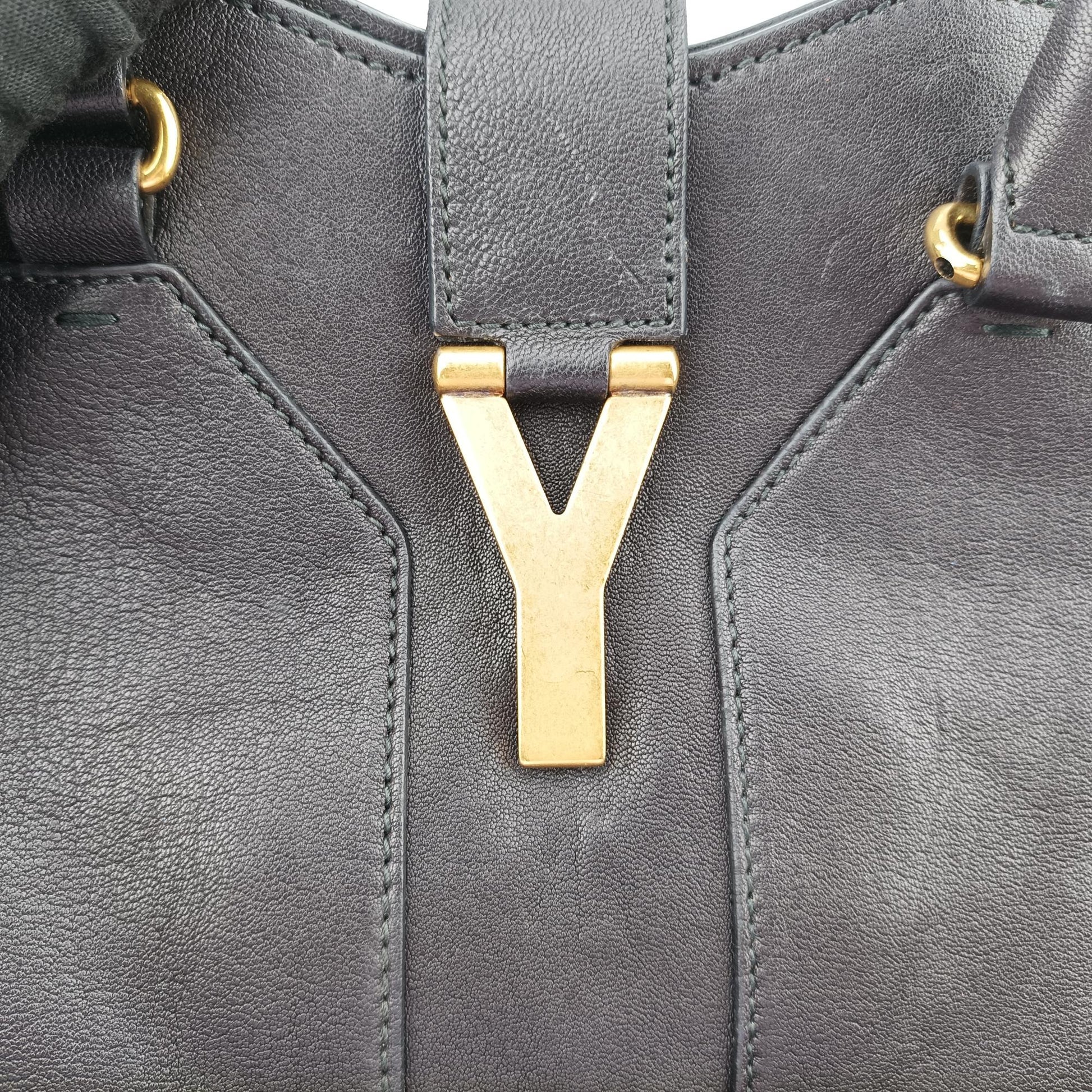 イヴサンローラン Yves saint Laurent ハンドバッグ レディース Yライン プチカバス ブラック レザー 275091.527066