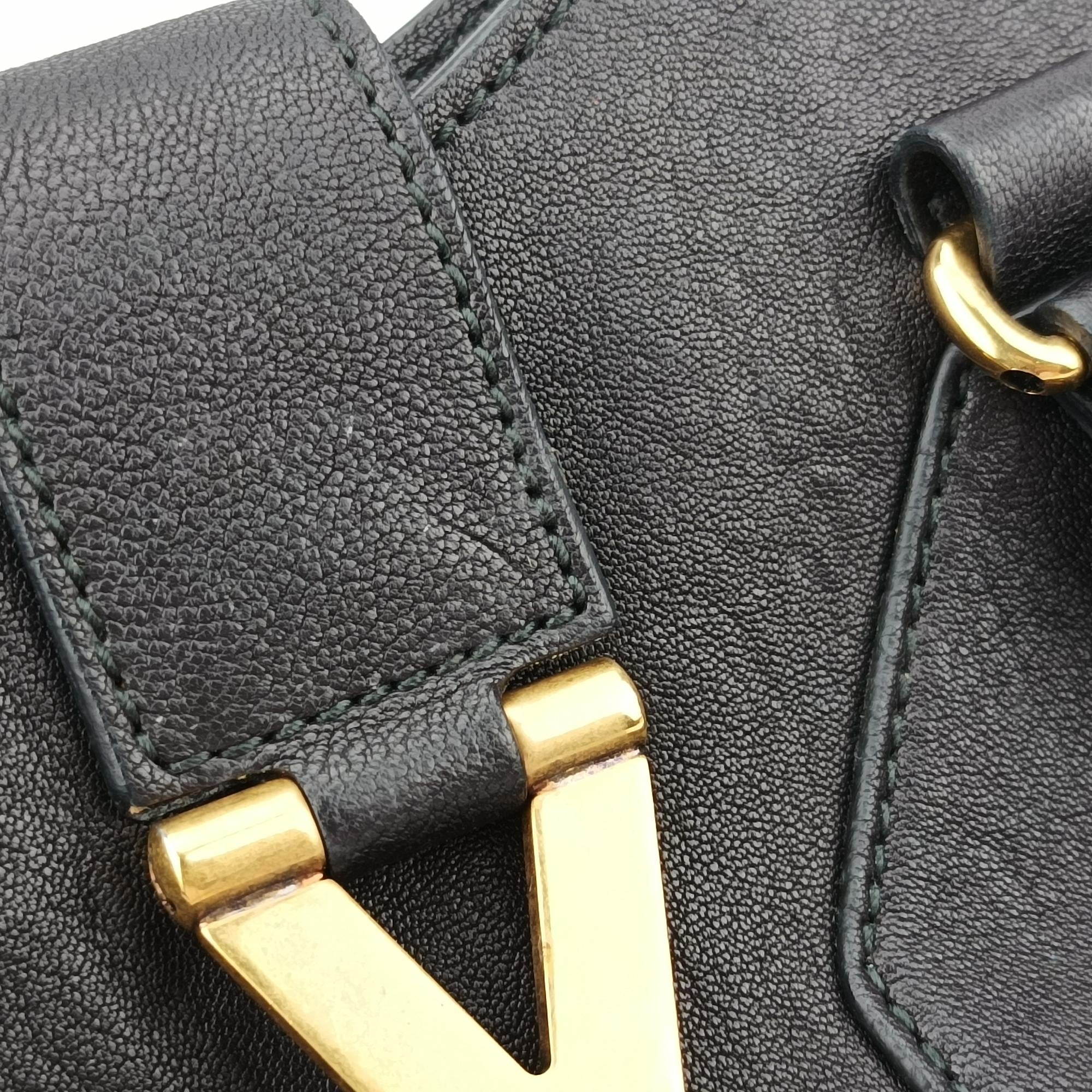 イヴサンローラン Yves saint Laurent ハンドバッグ レディース Yライン プチカバス ブラック レザー 275091.527066