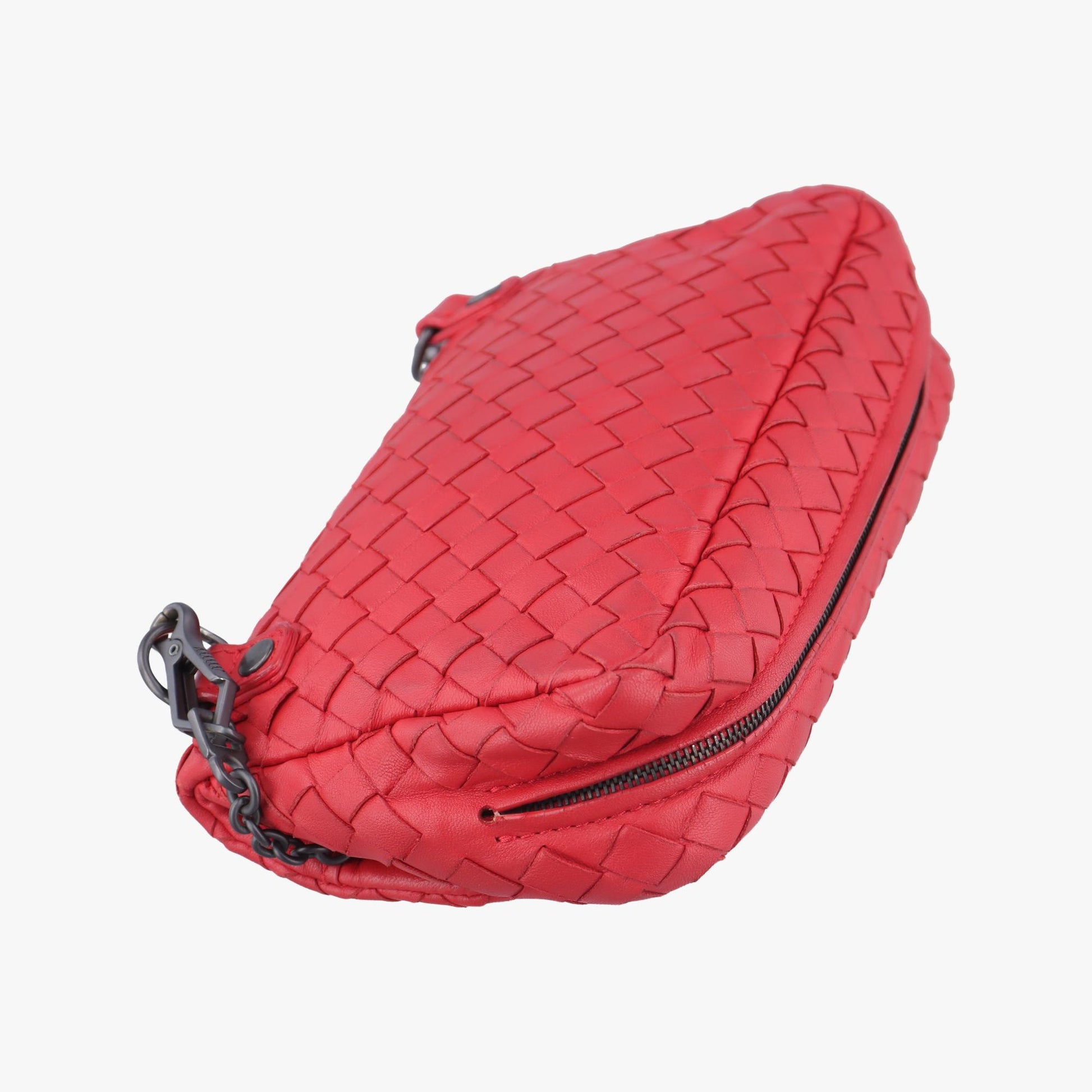 ボッテガヴェネタ Bottega Veneta ショルダーバッグ レディース イントレチャート レッド ラムスキン B02949989E