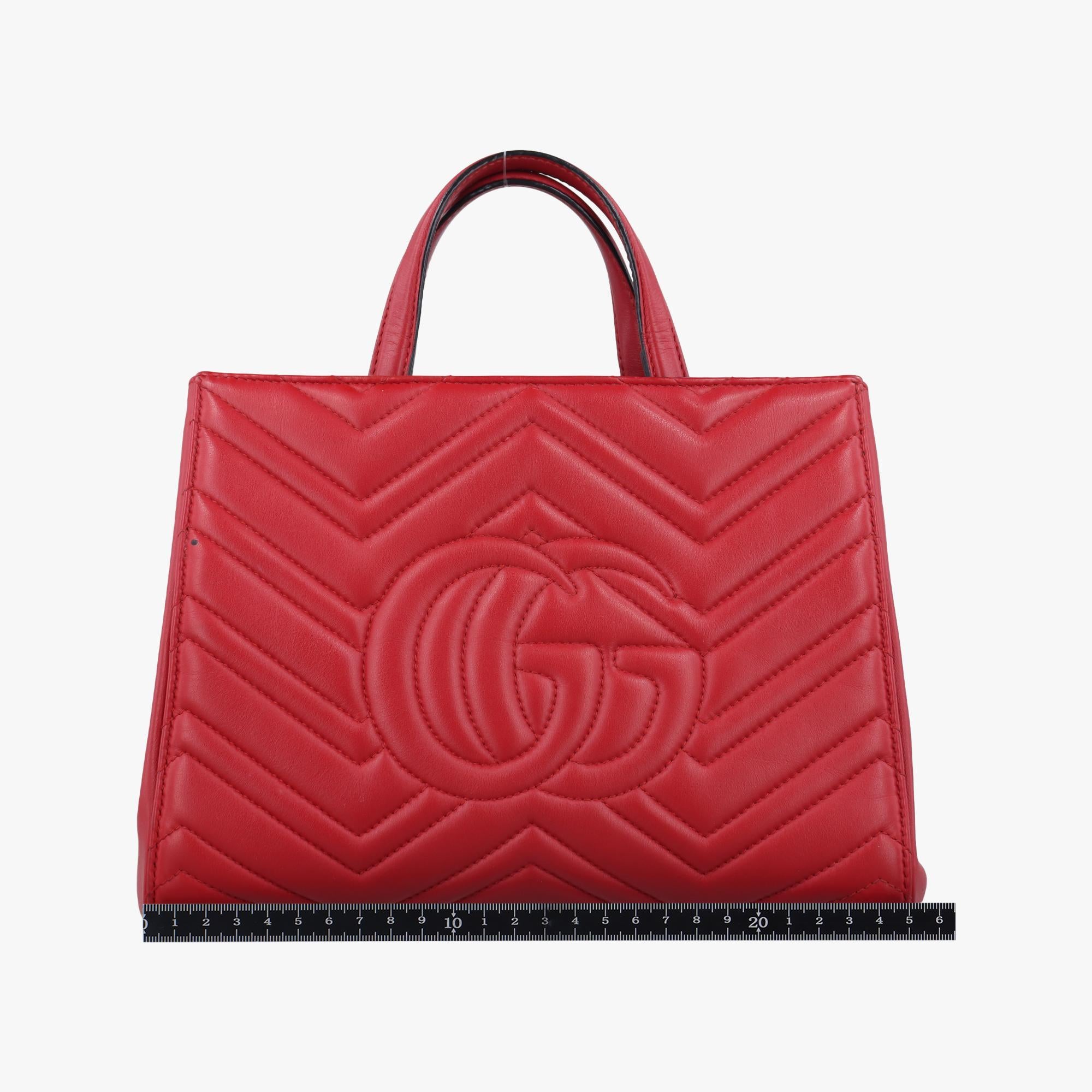 グッチ Gucci ショルダーバッグ レディース GGマーモント レッド レザー 448054 E020082058