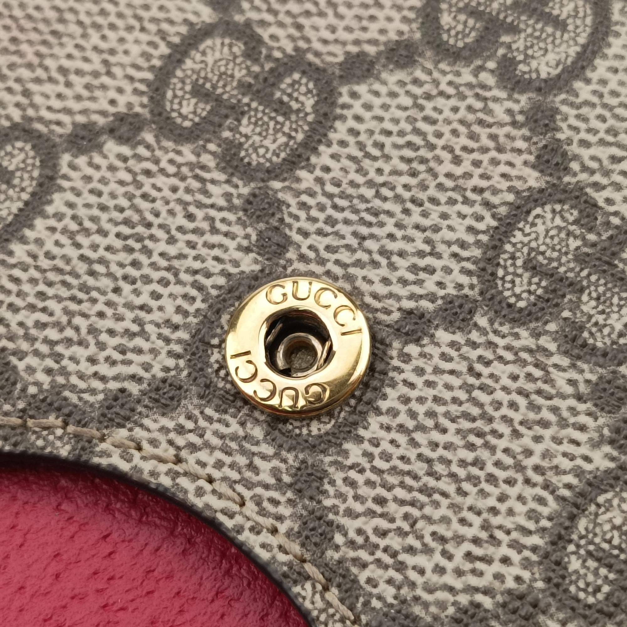 グッチ Gucci ショルダーバッグ レディース クイーン マーガレット グレー PVCコーティングキャンバス×レザー 476079