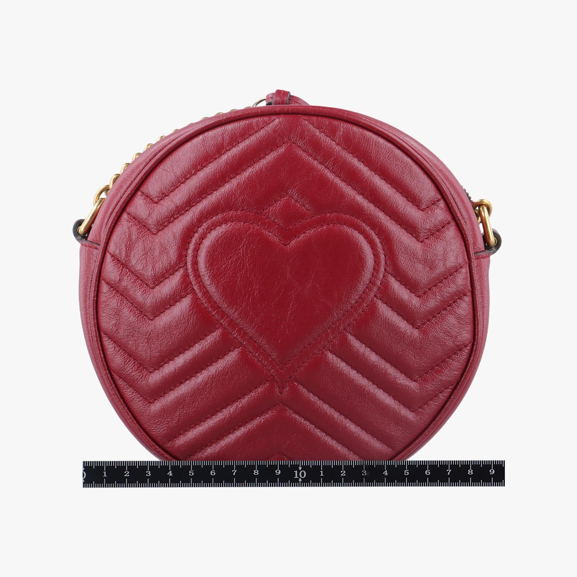 グッチ Gucci ショルダーバッグ レディース GGマーモント レッド レザー 550154 B028503360