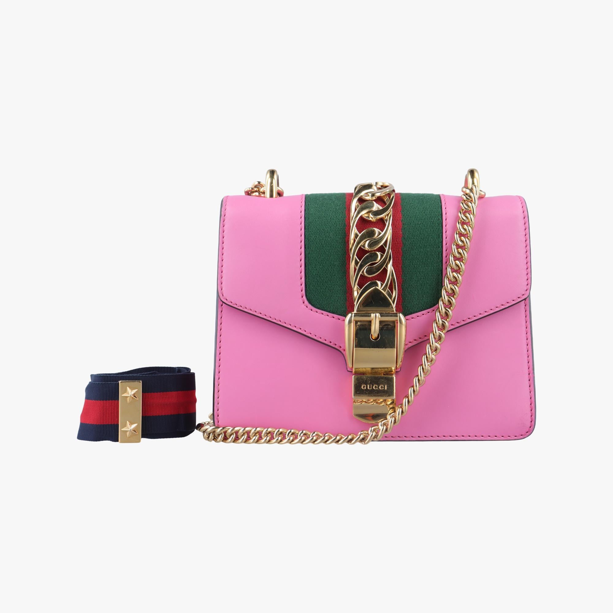 グッチ Gucci ショルダーバッグ レディース シルヴィ ローズ レッド レザー 431666 G020375076