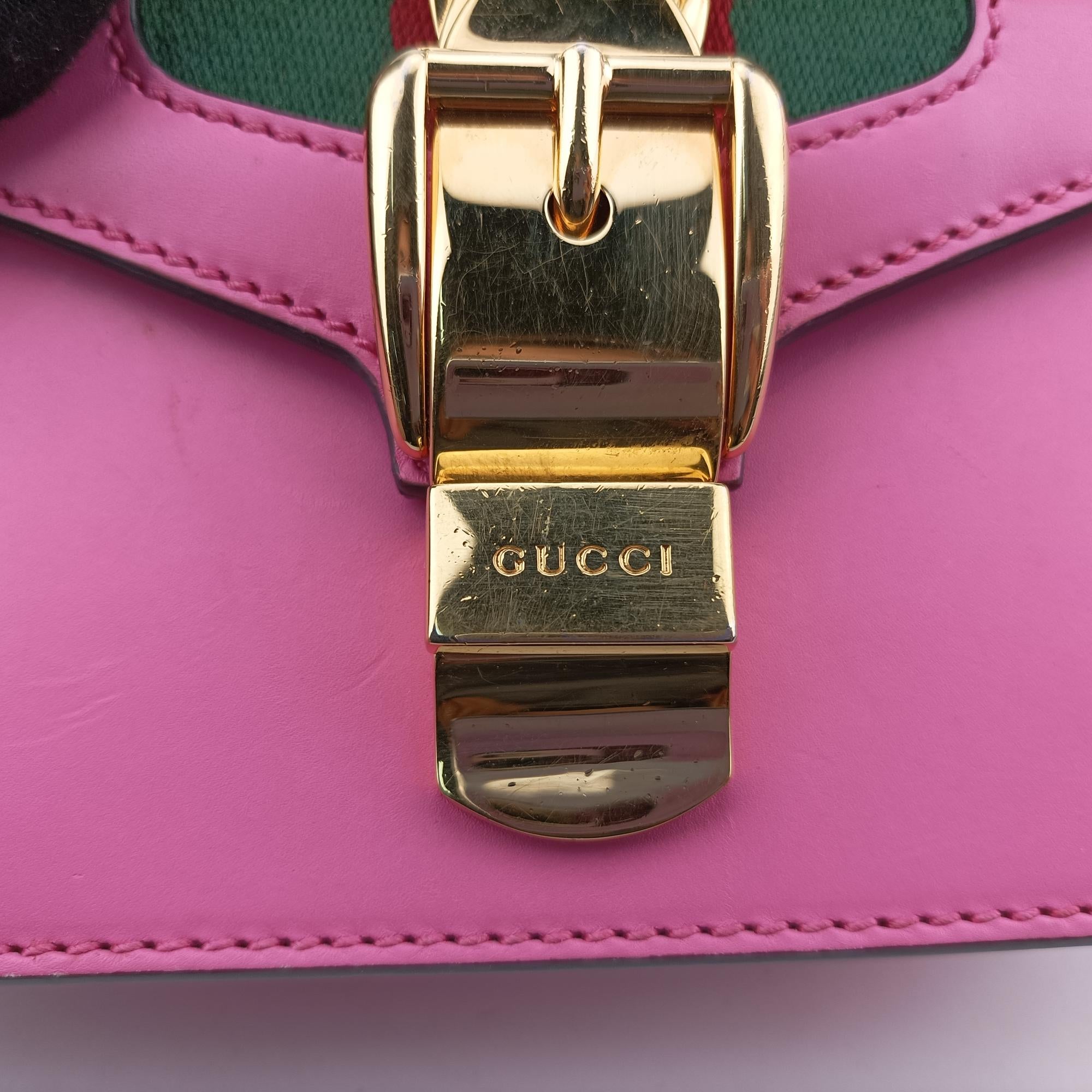 グッチ Gucci ショルダーバッグ レディース シルヴィ ローズ レッド レザー 431666 G020375076