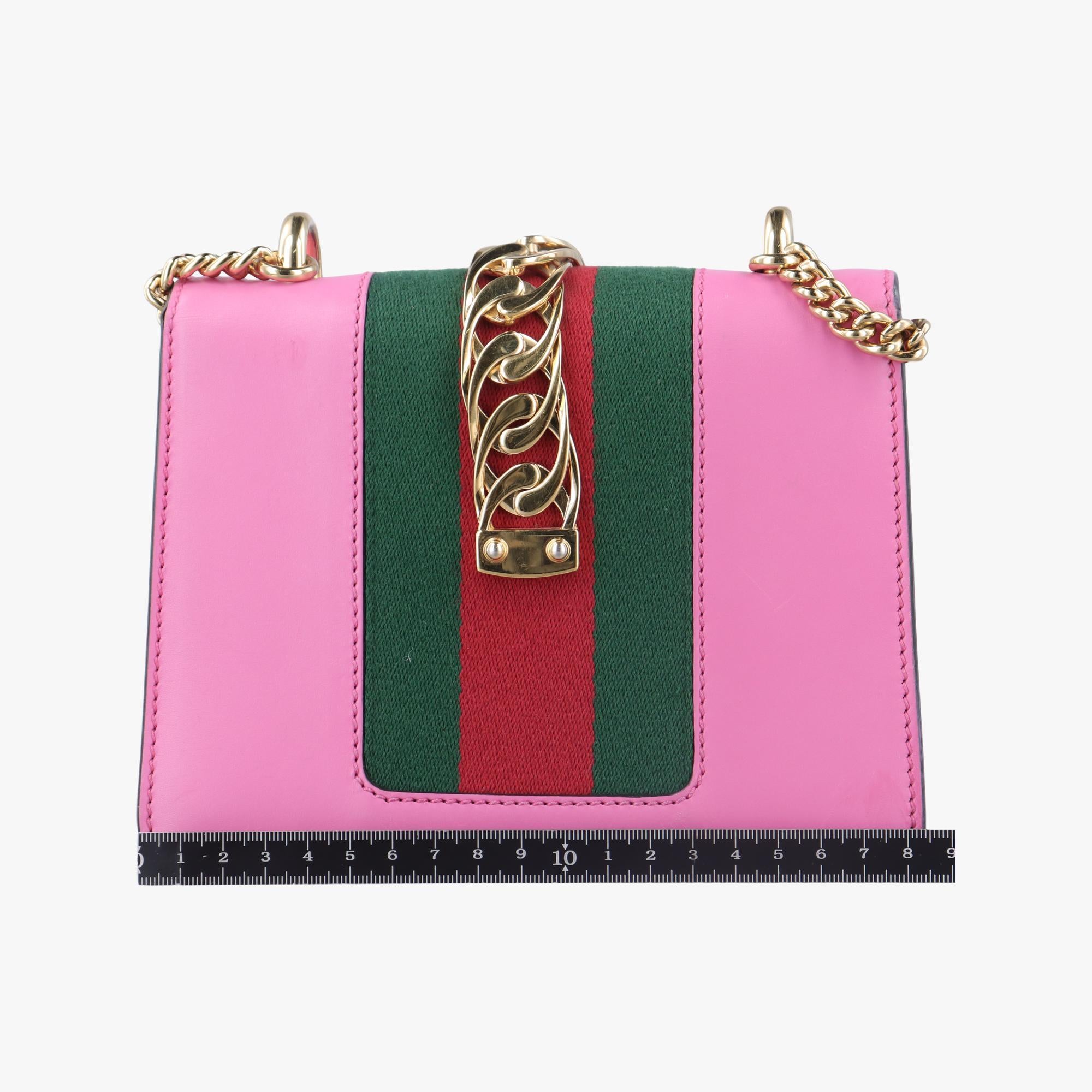 グッチ Gucci ショルダーバッグ レディース シルヴィ ローズ レッド レザー 431666 G020375076