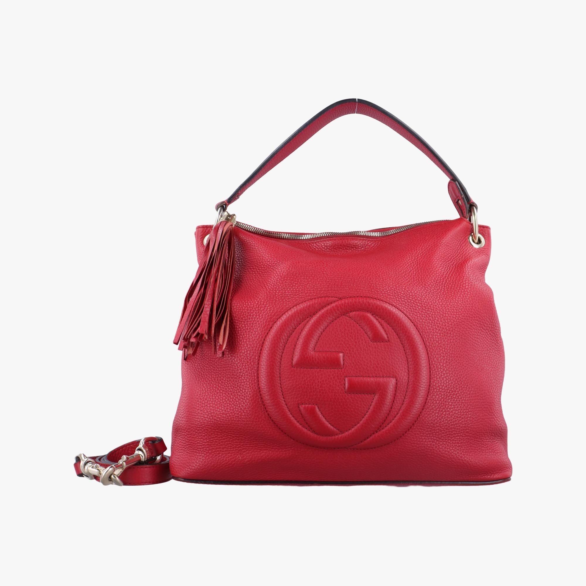 グッチ Gucci ショルダーバッグ レディース ソーホー レッド レザー 408825 G018634646