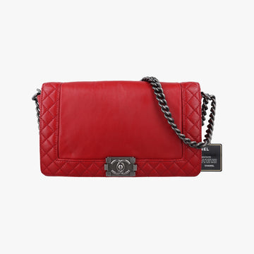 シャネル Chanel ショルダーバッグ レディース ボーイシャネル レッド ラムスキン A67948 18909702