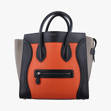 セリーヌ Celine ハンドバッグ レディース ラゲージミニショッパー マルチカラー レザー U-AT-0114 U-MM-0124