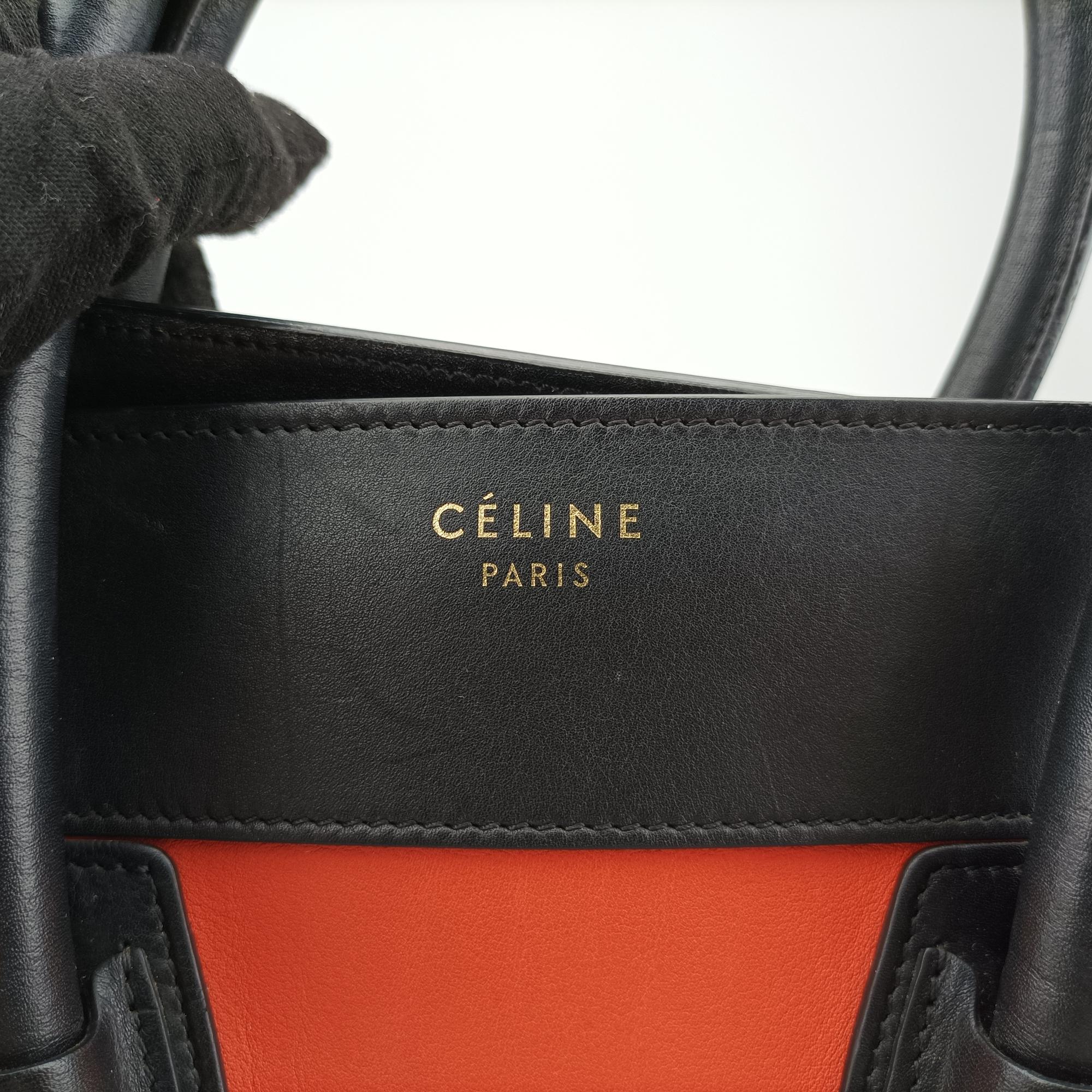 セリーヌ Celine ハンドバッグ レディース ラゲージミニショッパー マルチカラー レザー U-AT-0114 U-MM-0124