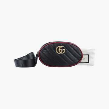 グッチ Gucci ボディバッグ/ウェストバッグ レディース GGマーモント ブラック レザー 476434 E028517071