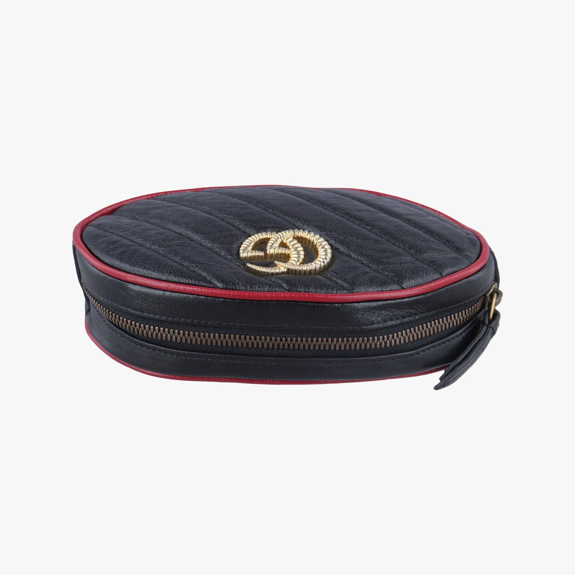 グッチ Gucci ボディバッグ/ウェストバッグ レディース GGマーモント ブラック レザー 476434 E028517071