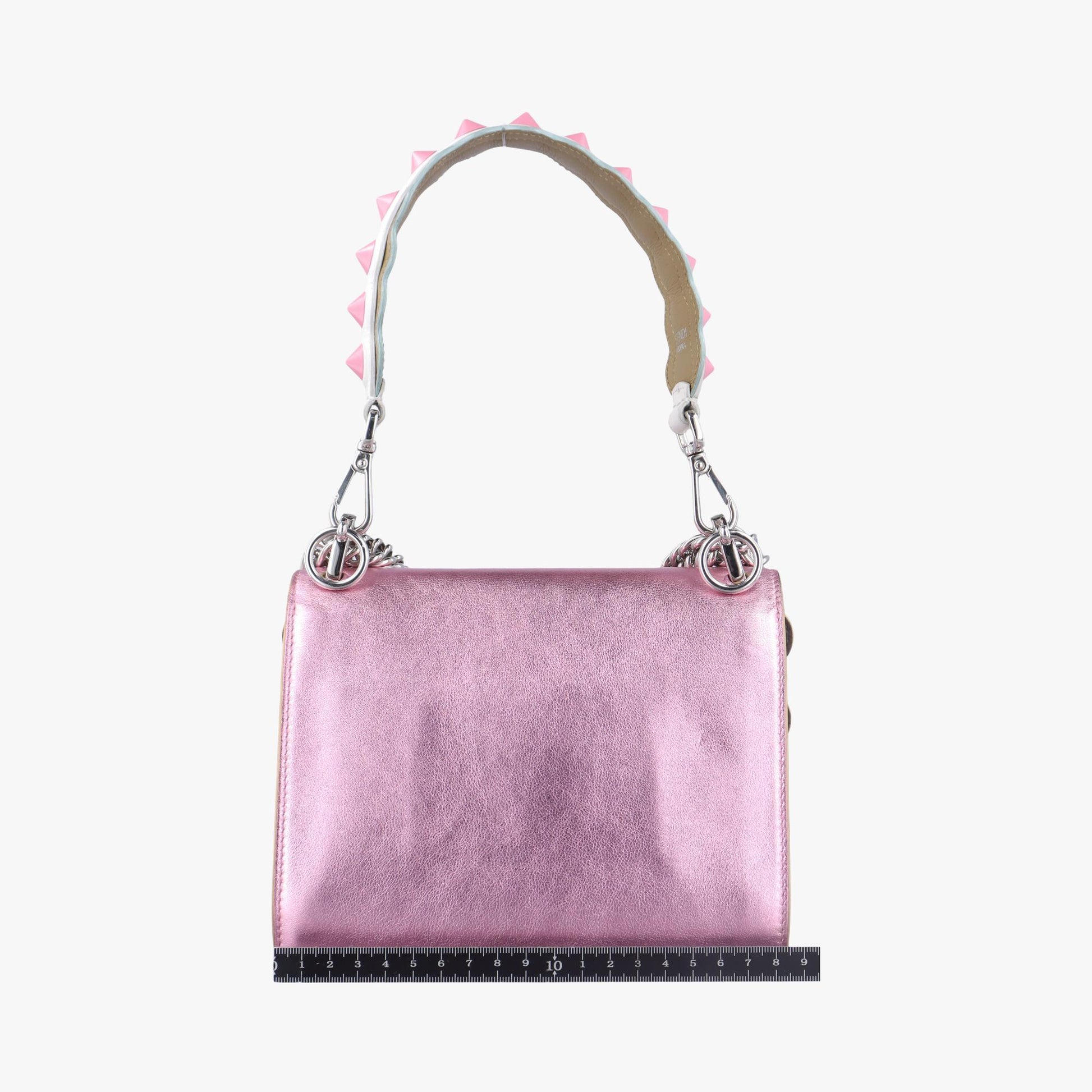 フェンディ Fendi ショルダーバッグ レディース スタッズ キャナイ ピンク レザー 8M0381-0Z8-178-8241