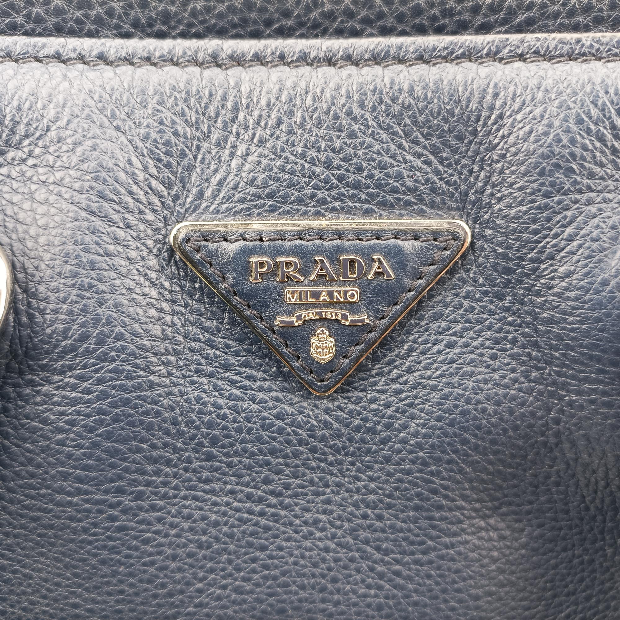 プラダ Prada ハンドバッグ レディース ヴィテロ フェニックス ブルー レザー BN2852 117 D