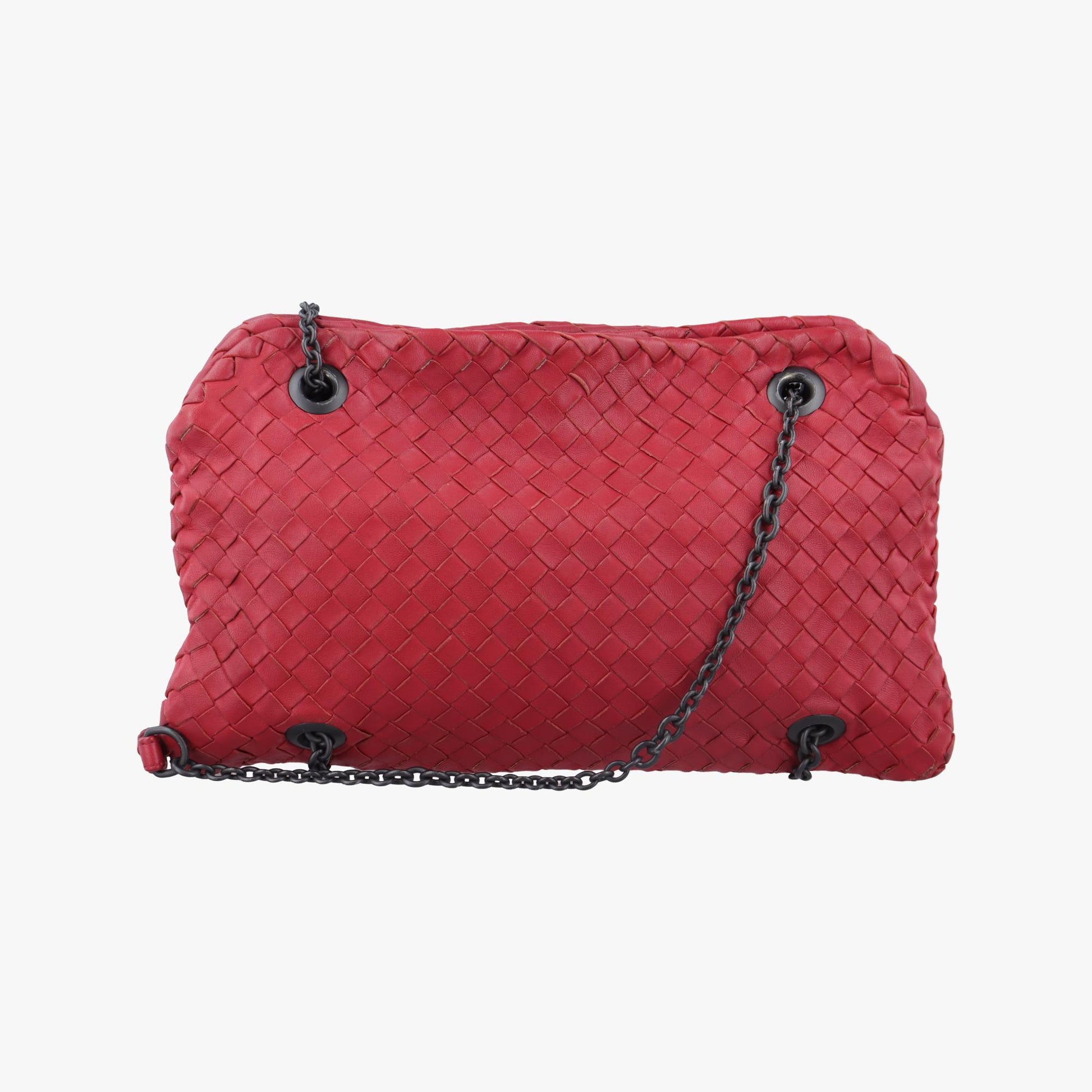 ボッテガヴェネタ Bottega Veneta ショルダーバッグ レディース デュオ イントレチャート レッド ラムスキン B01330367O