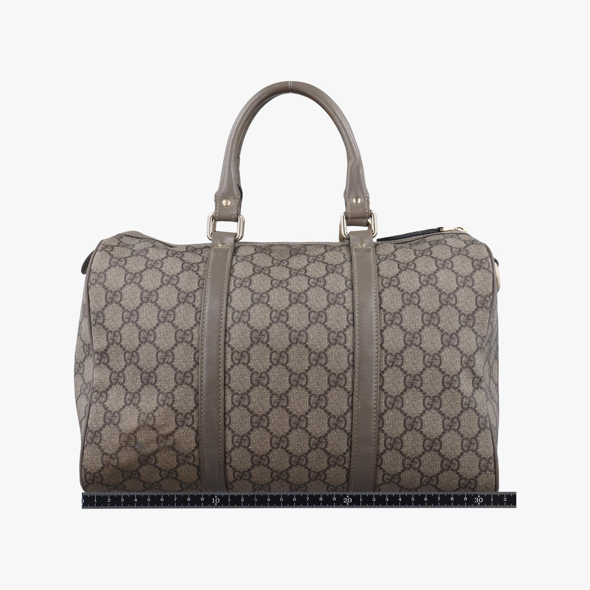 グッチ Gucci ボストンバッグ レディース GGプラス ジョイ GGスプリーム グレー PVCコーティングキャンバス×レザー 193603 A5586523