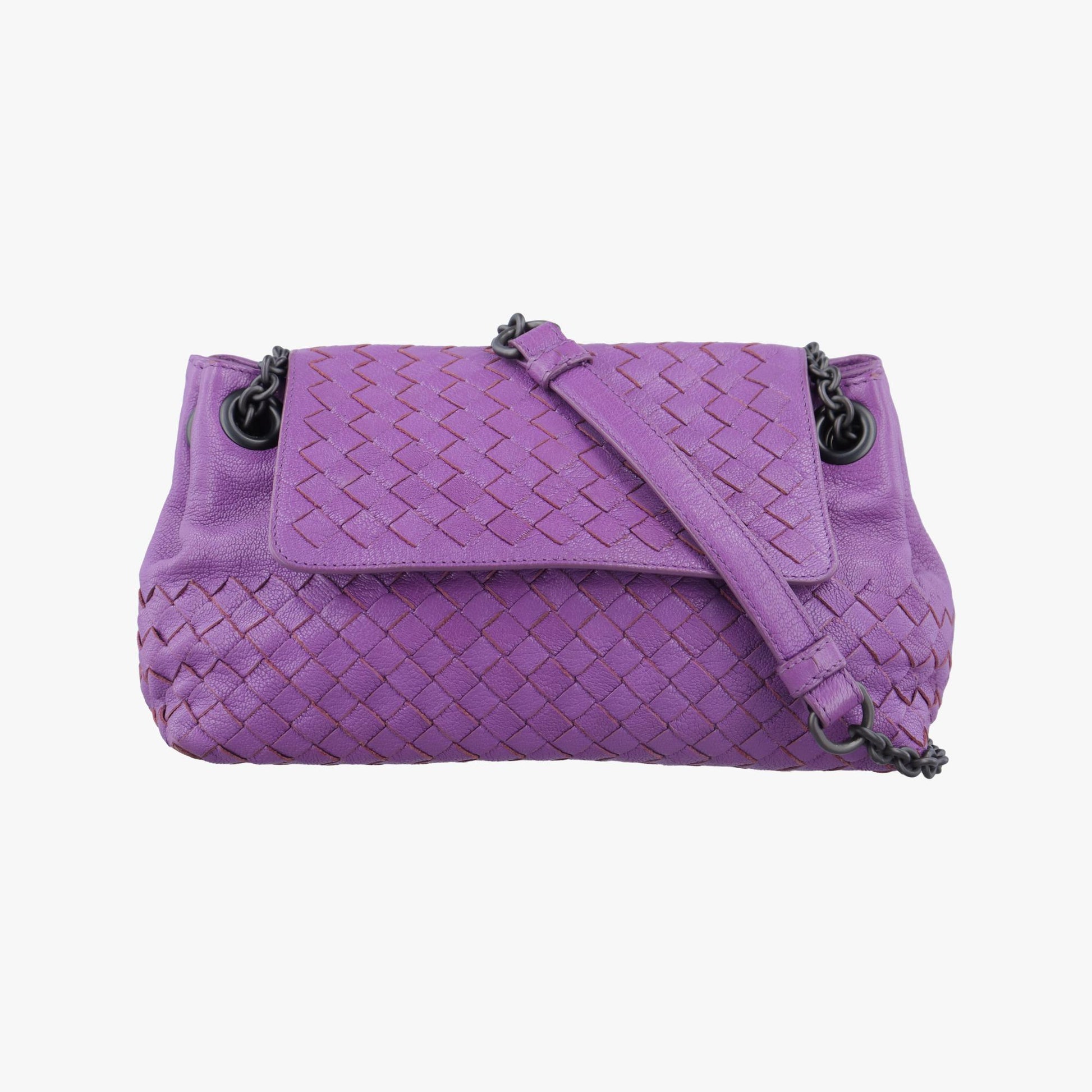 ボッテガヴェネタ Bottega Veneta ショルダーバッグ レディース マドラス イントレチャート パープル レザー B05115005H